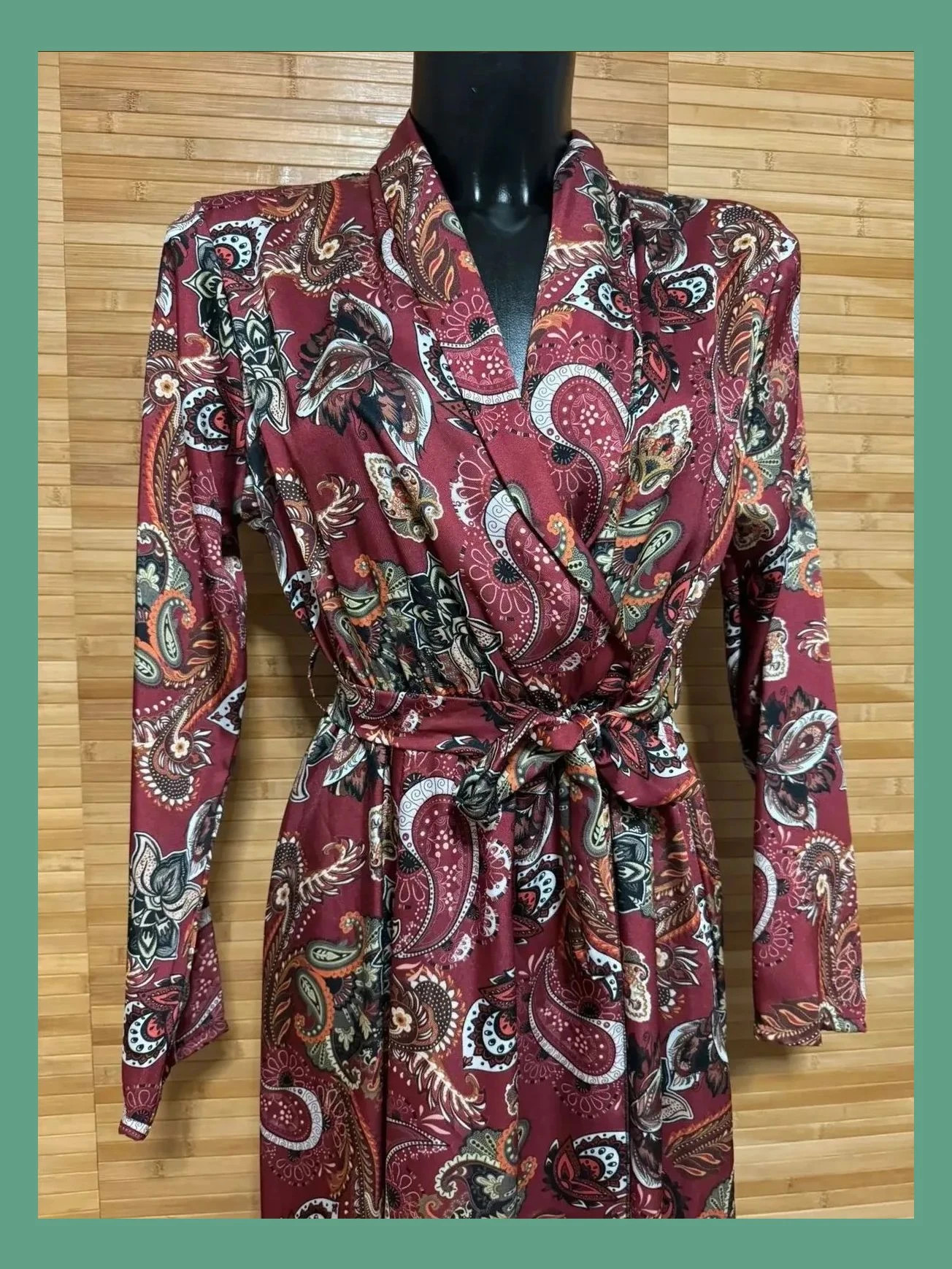 Vestido largo cruzado con cinturón talla única para S-M 😍 – La Boutique – taille Taille unique 5