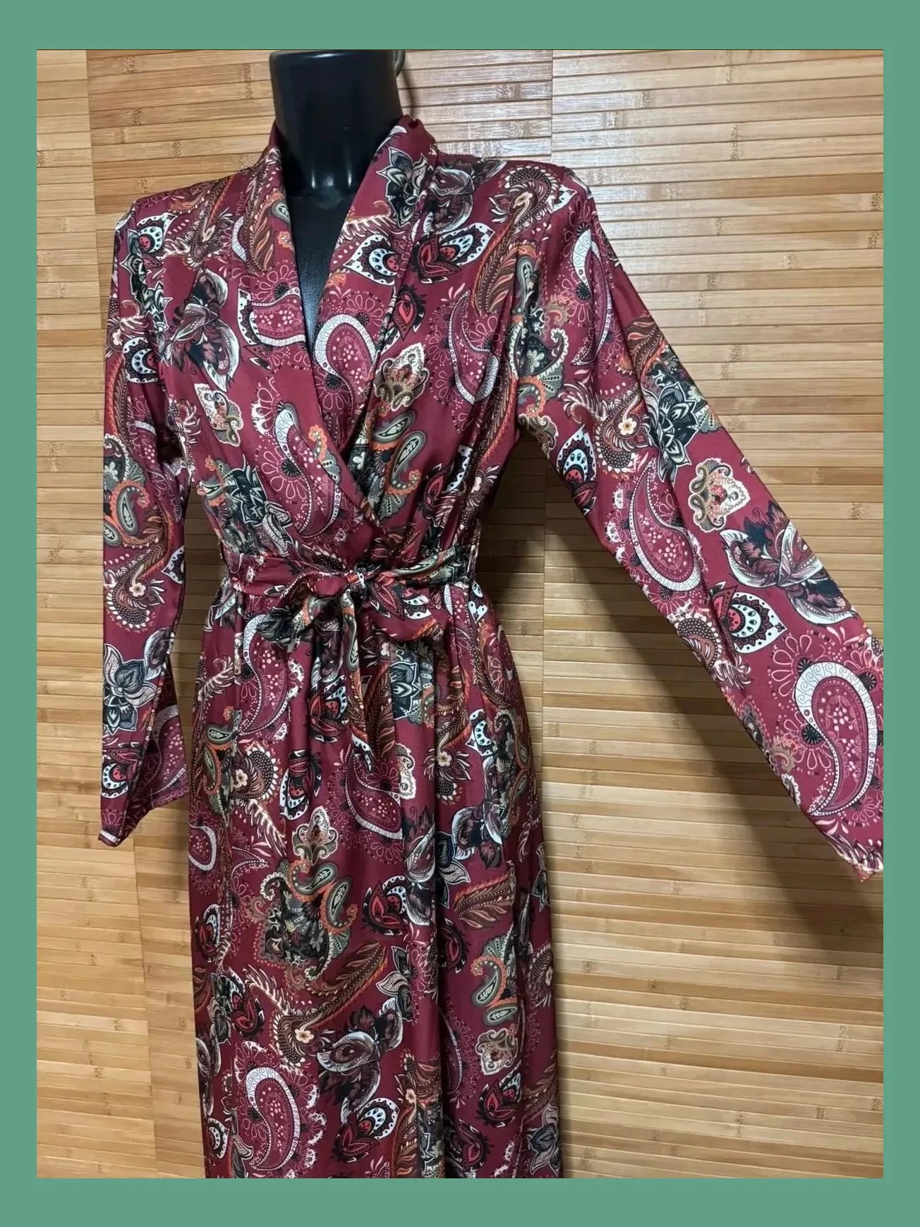 Vestido largo cruzado con cinturón talla única para S-M 😍 – La Boutique – taille Taille unique 3