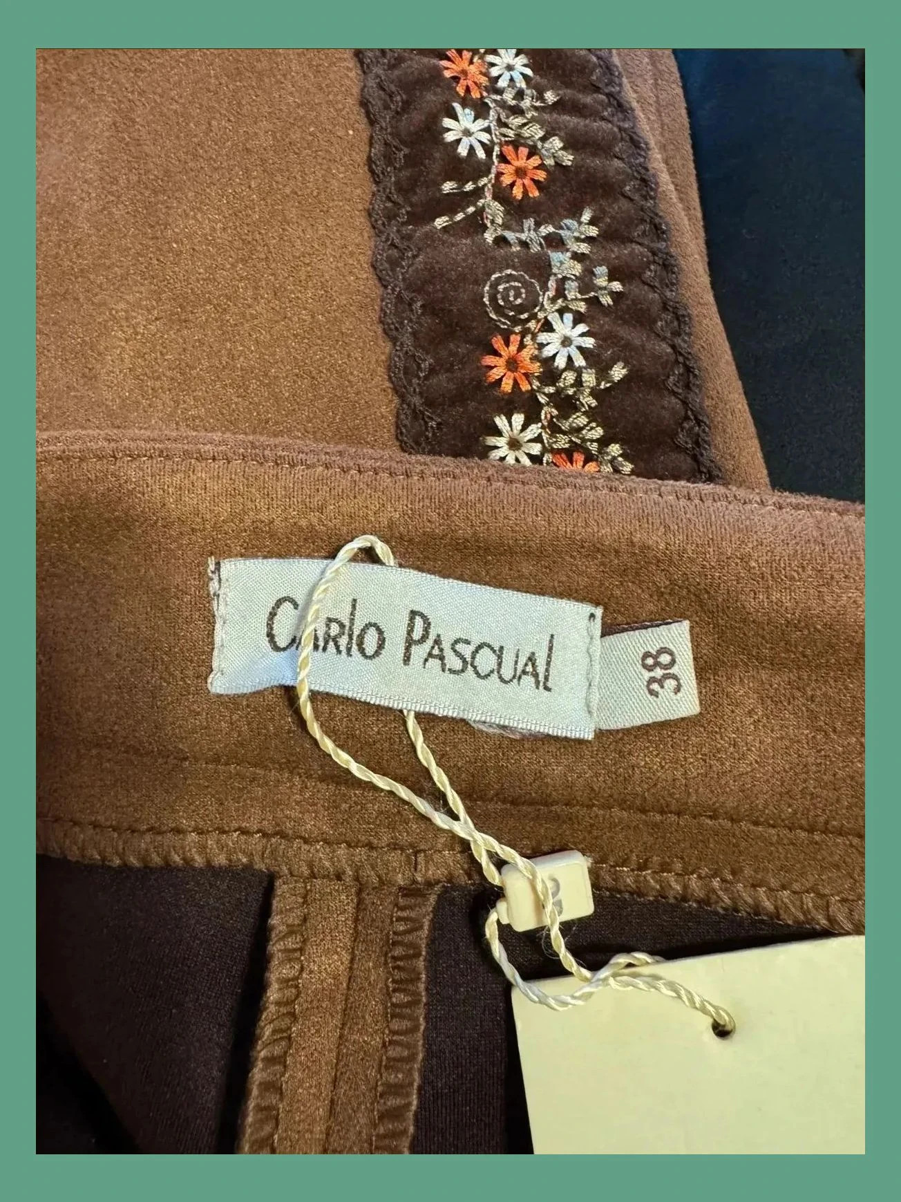 Divino pantalón antelina de Carlo Pascu, elástico, talla 38 😍 – Carlo Pascual – taille M / 38 / 10 5