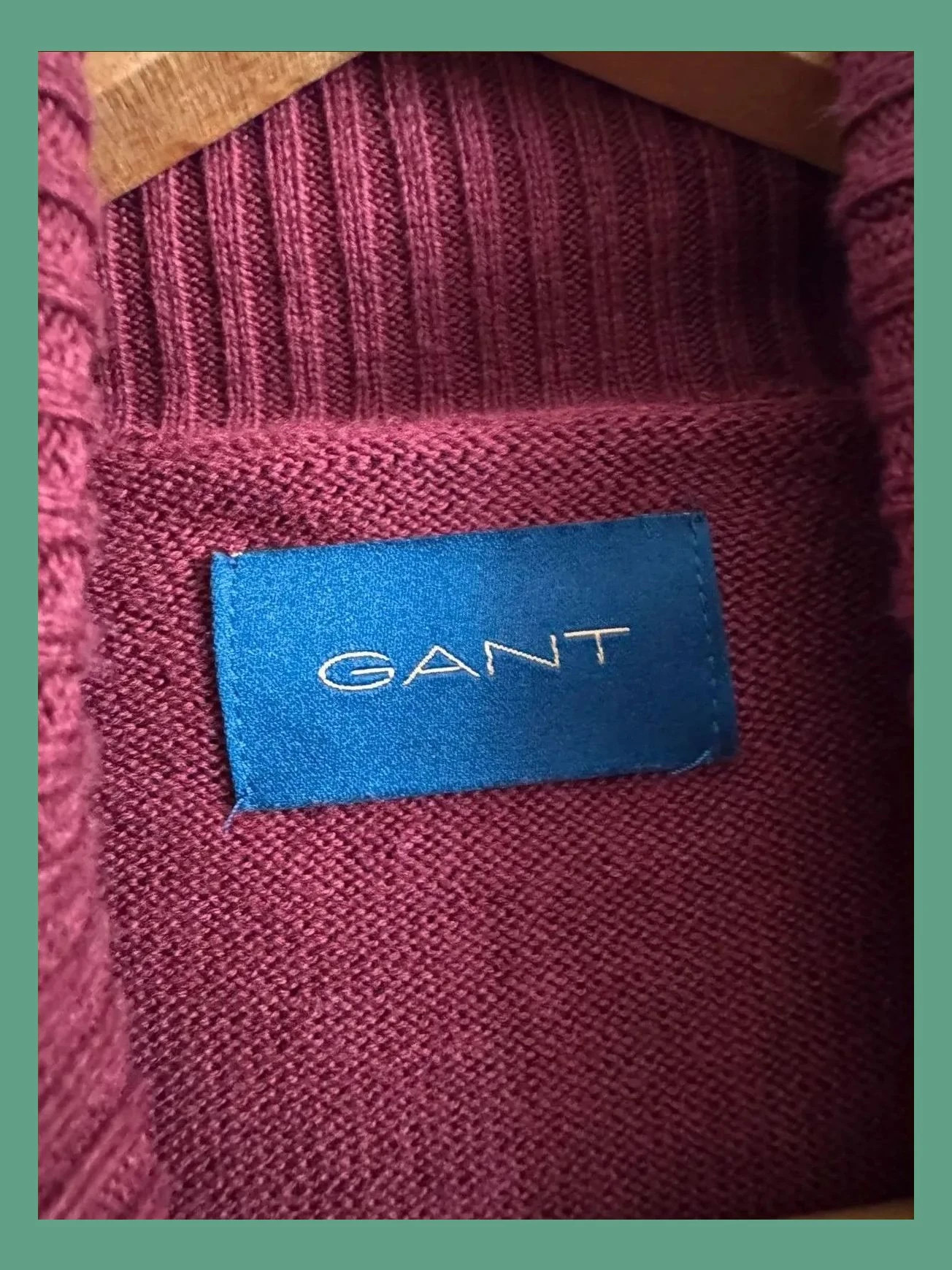 Jersey hombre cuello alto algodón y lana talla S 😍 – GANT – taille S 4