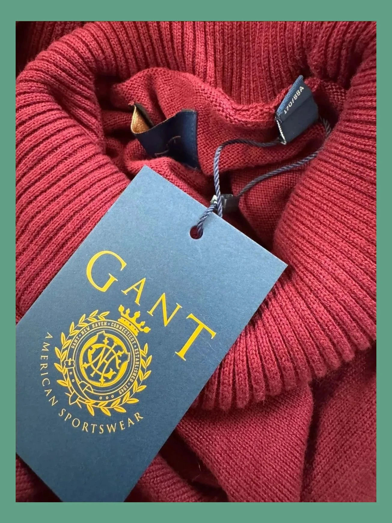 Jersey hombre cuello alto algodón y lana talla S 😍 – GANT – taille S 5