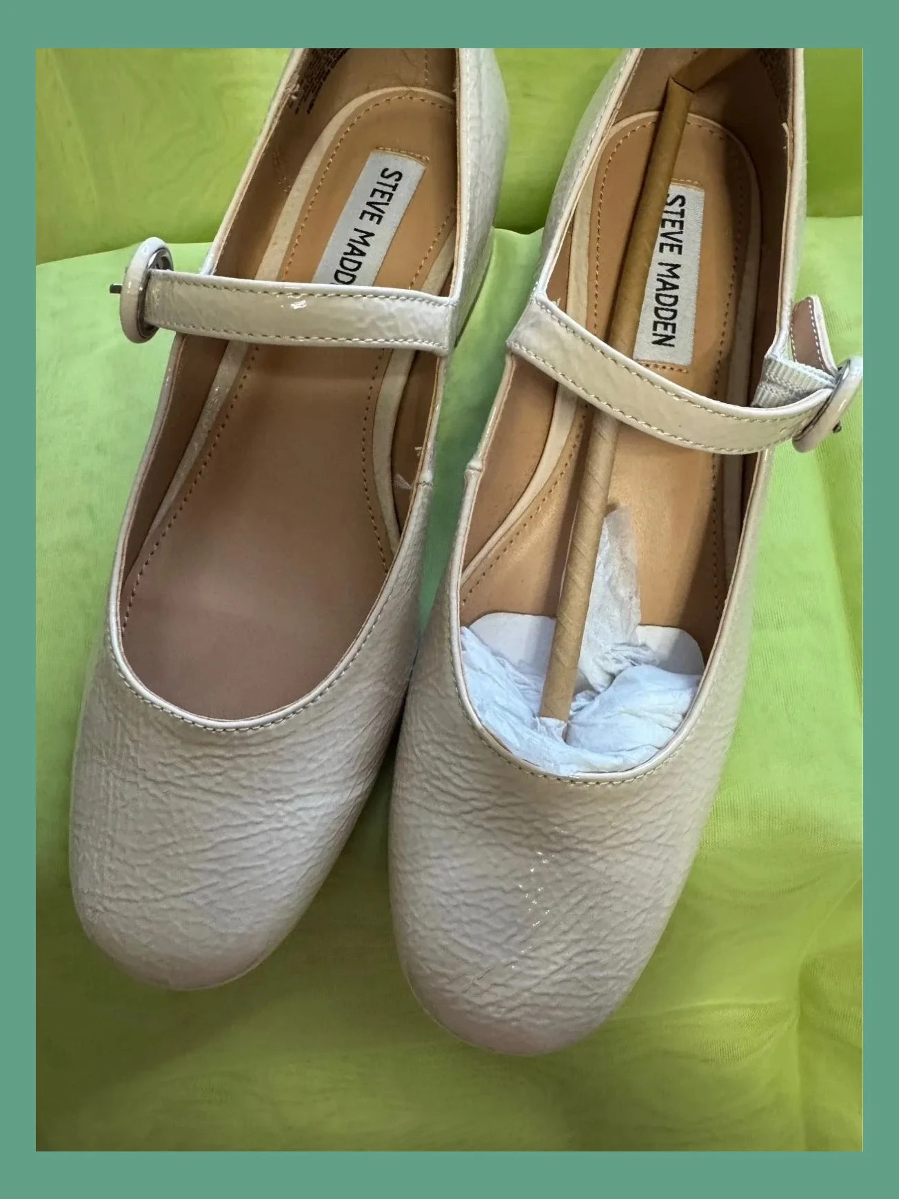 Divinas manoletinas tacón bajo charol color crema de Steve Madden, número 37 😍 – Steve Madden – taille 37 3