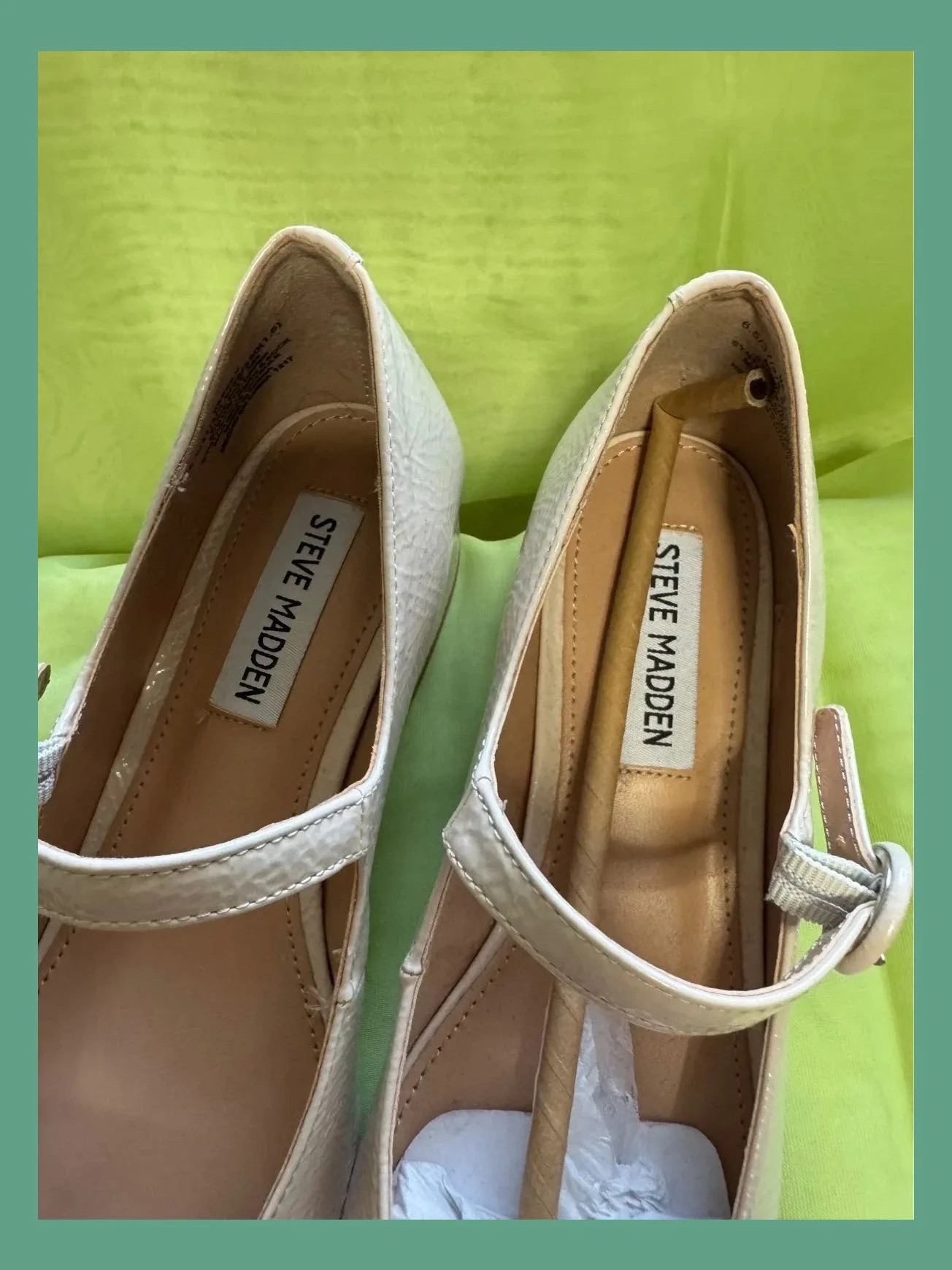 Divinas manoletinas tacón bajo charol color crema de Steve Madden, número 37 😍 – Steve Madden – taille 37 4