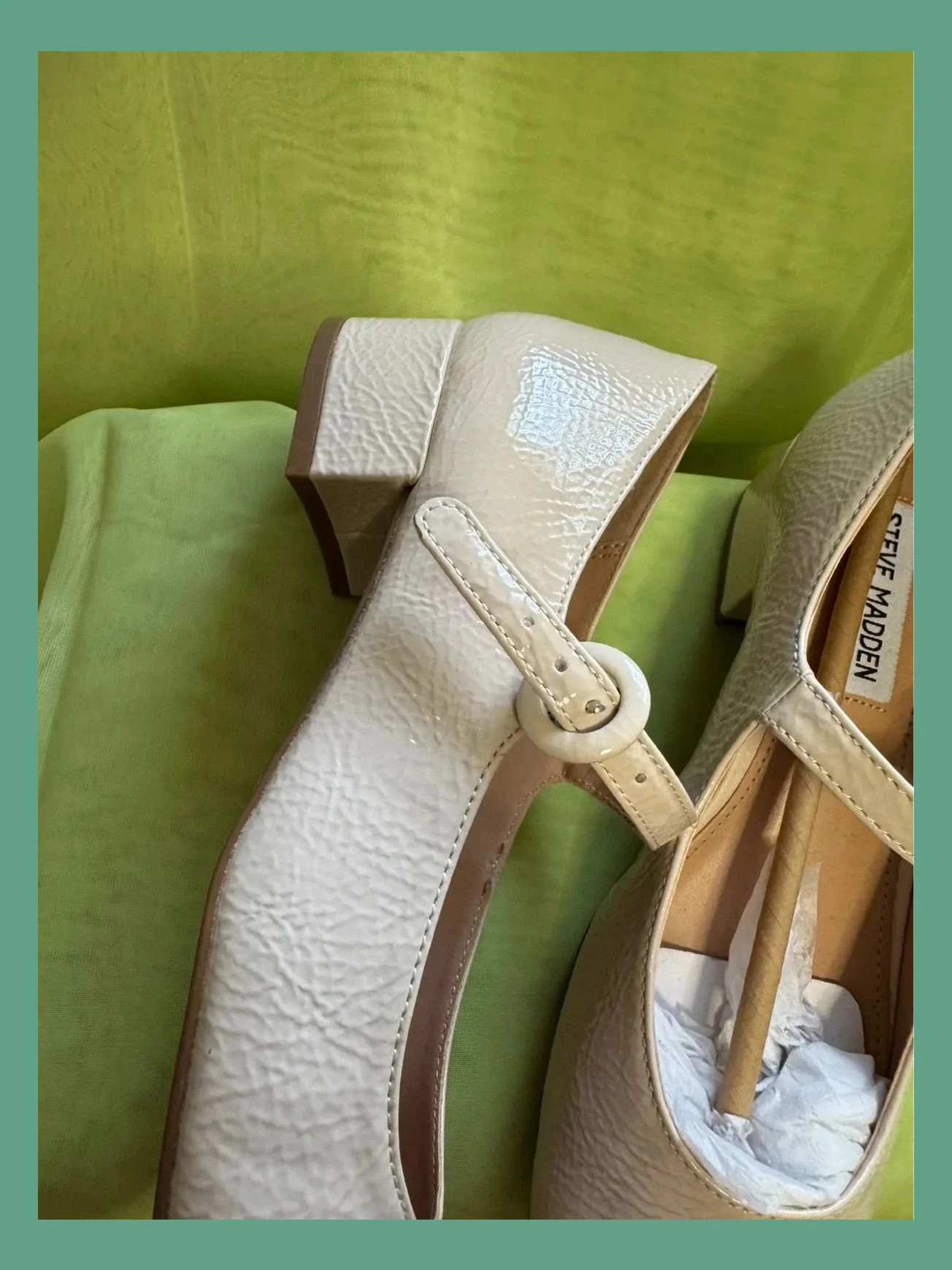 Divinas manoletinas tacón bajo charol color crema de Steve Madden, número 37 😍 – Steve Madden – taille 37 5