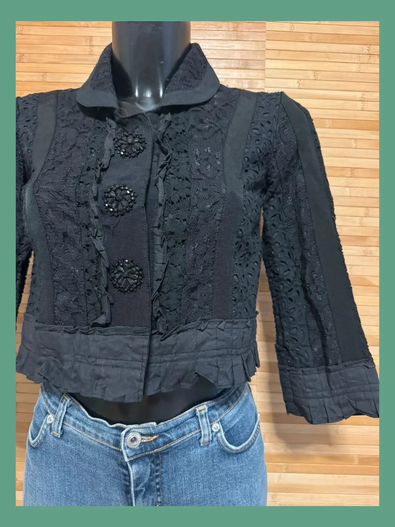 Divino blazer crop algodón bordado, marca Birger et Mikkelsen , talla 36 😍 – Day Birger et Mikkelsen – taille S / 36 / 8 2