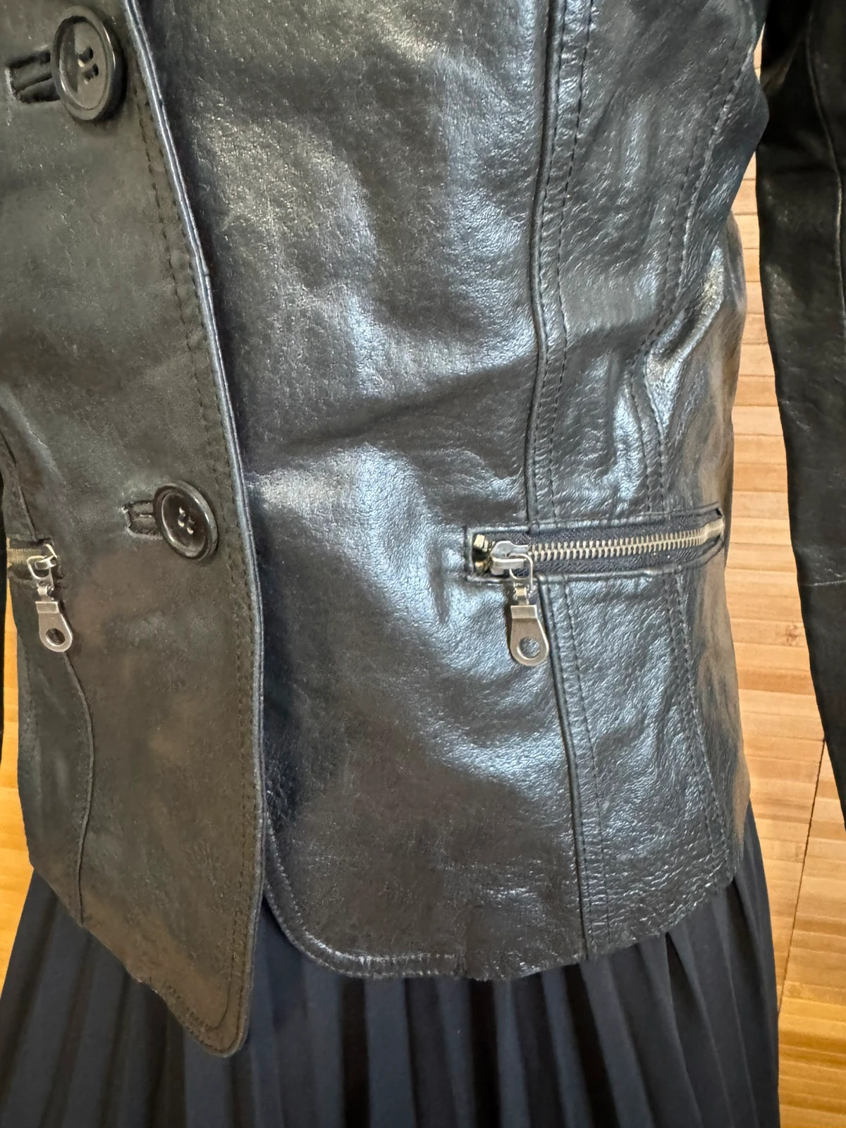Chaqueta blazer vintage de cuero talla M 😍 – Vintage – taille M / 38 / 10 4
