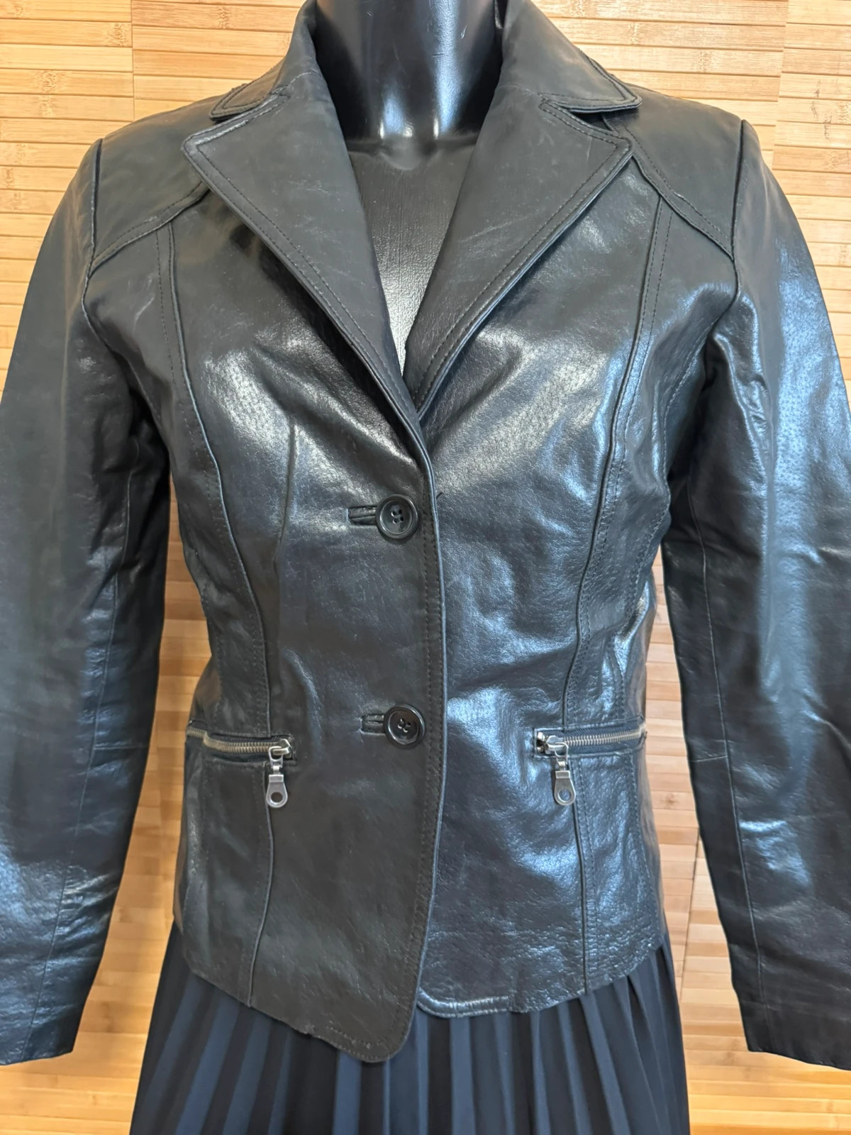 Chaqueta blazer vintage de cuero talla M 😍 – Vintage – taille M / 38 / 10 2