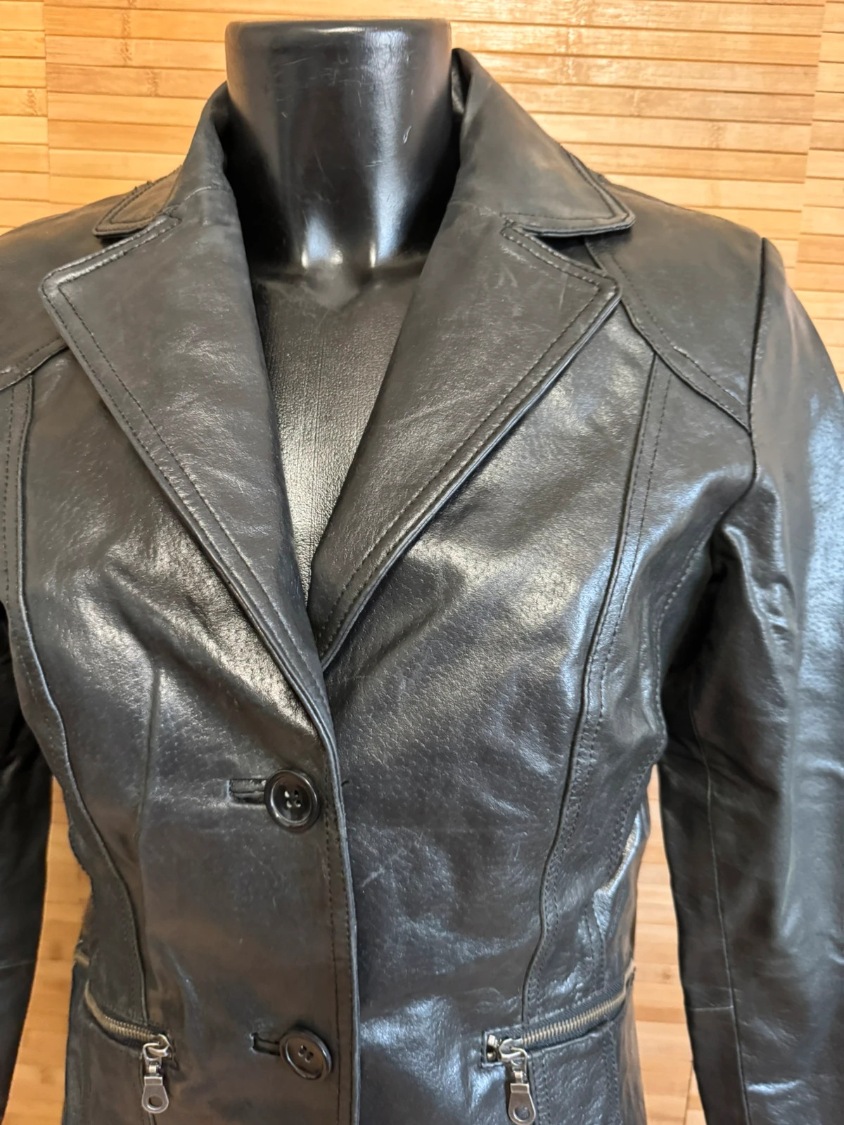 Chaqueta blazer vintage de cuero talla M 😍 – Vintage – taille M / 38 / 10 3