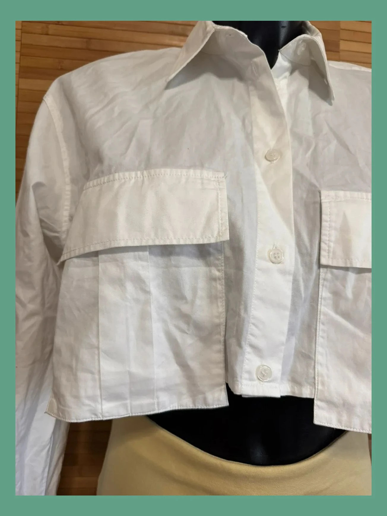 Camisa algodón crop de Zara , talla S 😍 – Zara – taille S / 36 / 8 3
