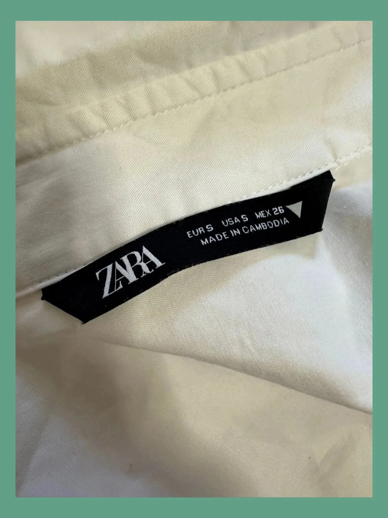 Camisa algodón crop de Zara , talla S 😍 – Zara – taille S / 36 / 8 5