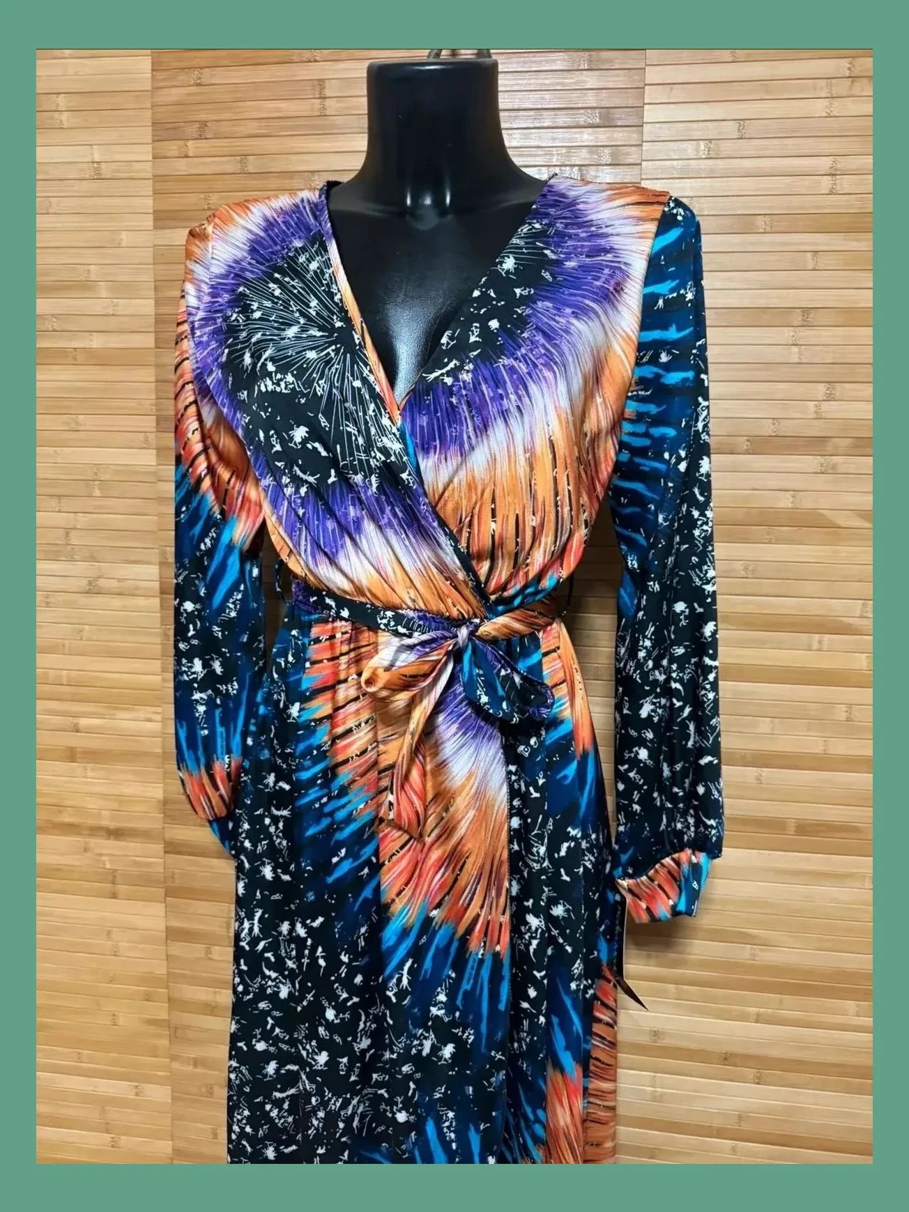 Vestido largo cruzado con cinturón talla única para S-M 😍 – La Boutique – taille Taille unique 2