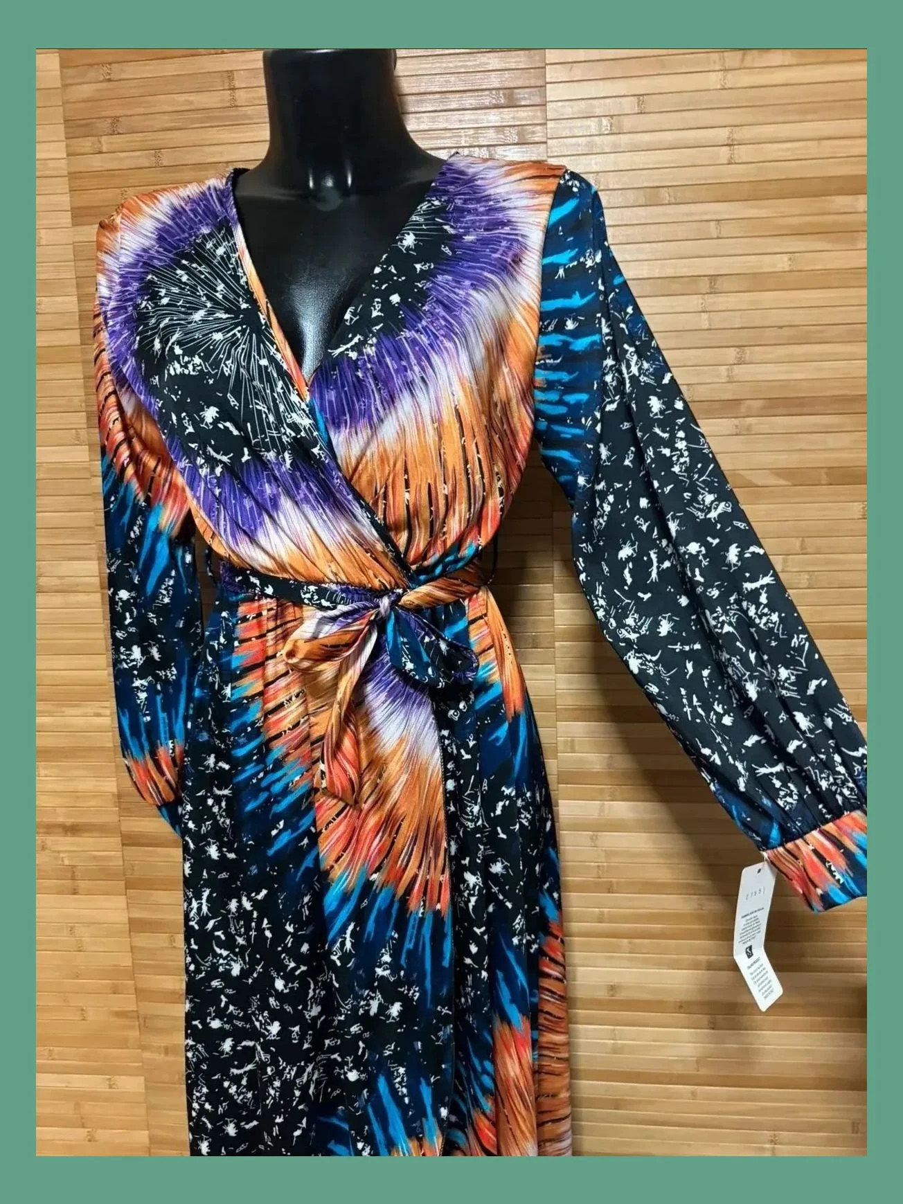 Vestido largo cruzado con cinturón talla única para S-M 😍 – La Boutique – taille Taille unique 3
