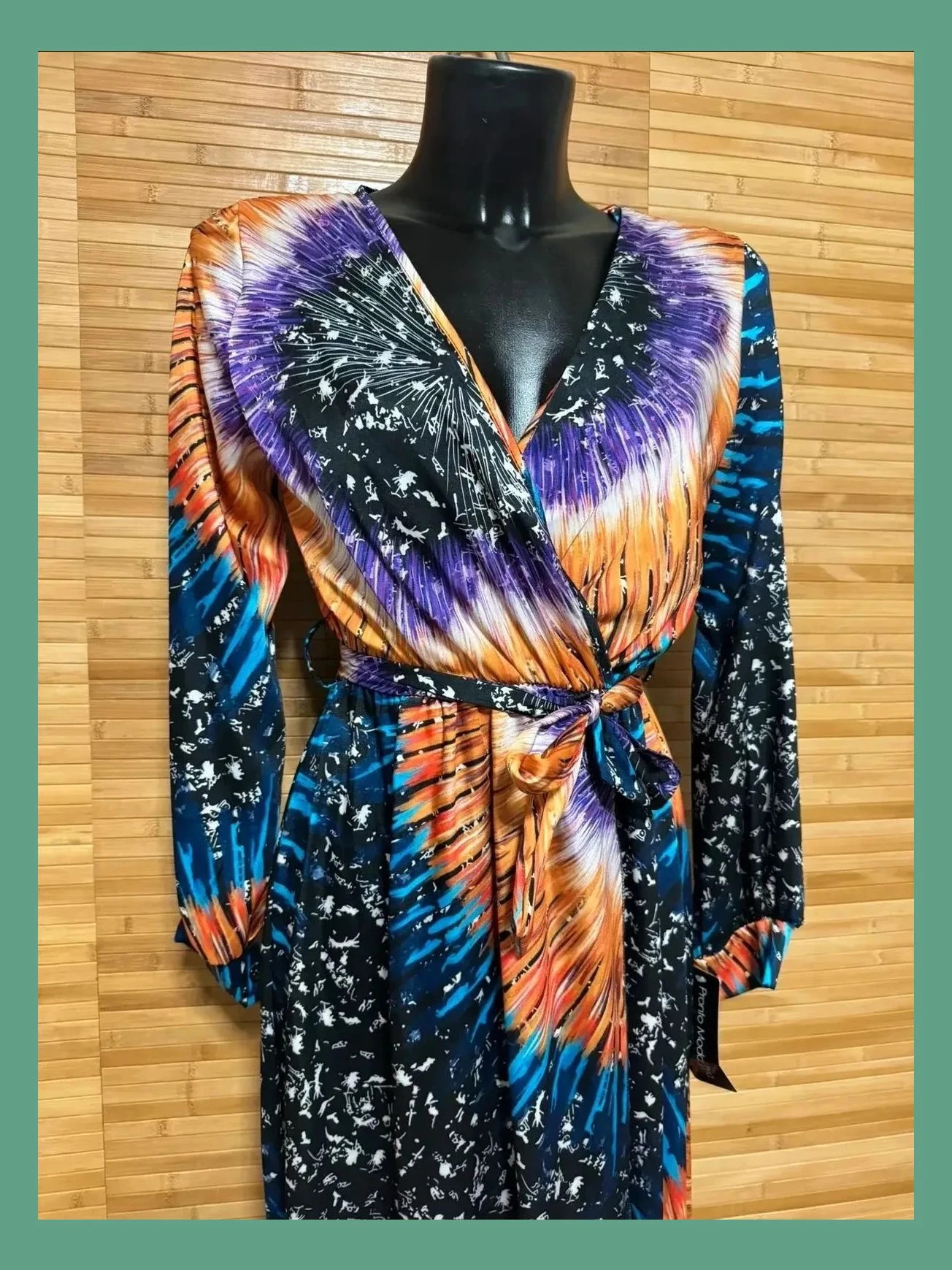Vestido largo cruzado con cinturón talla única para S-M 😍 – La Boutique – taille Taille unique 5