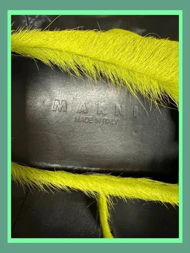 Mules Marni Long Haircalf Fussbett Sabot Light Lime Green núm.44 😍 – Marni – taille 44 5