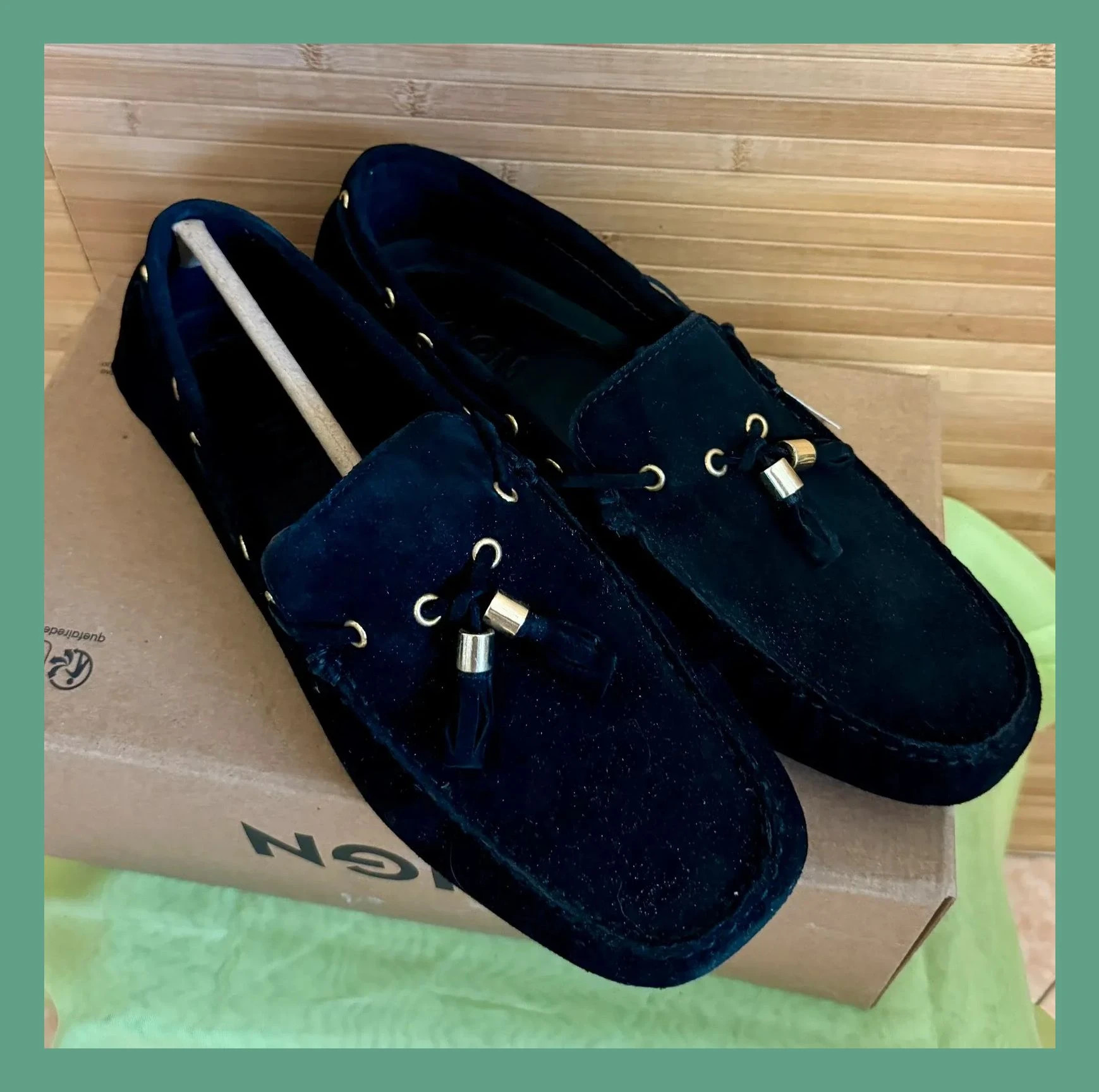ZIGN flats for men in black. Made of ante. Sin usar. Size 43 EU 😍 – Zign – taille 43 2