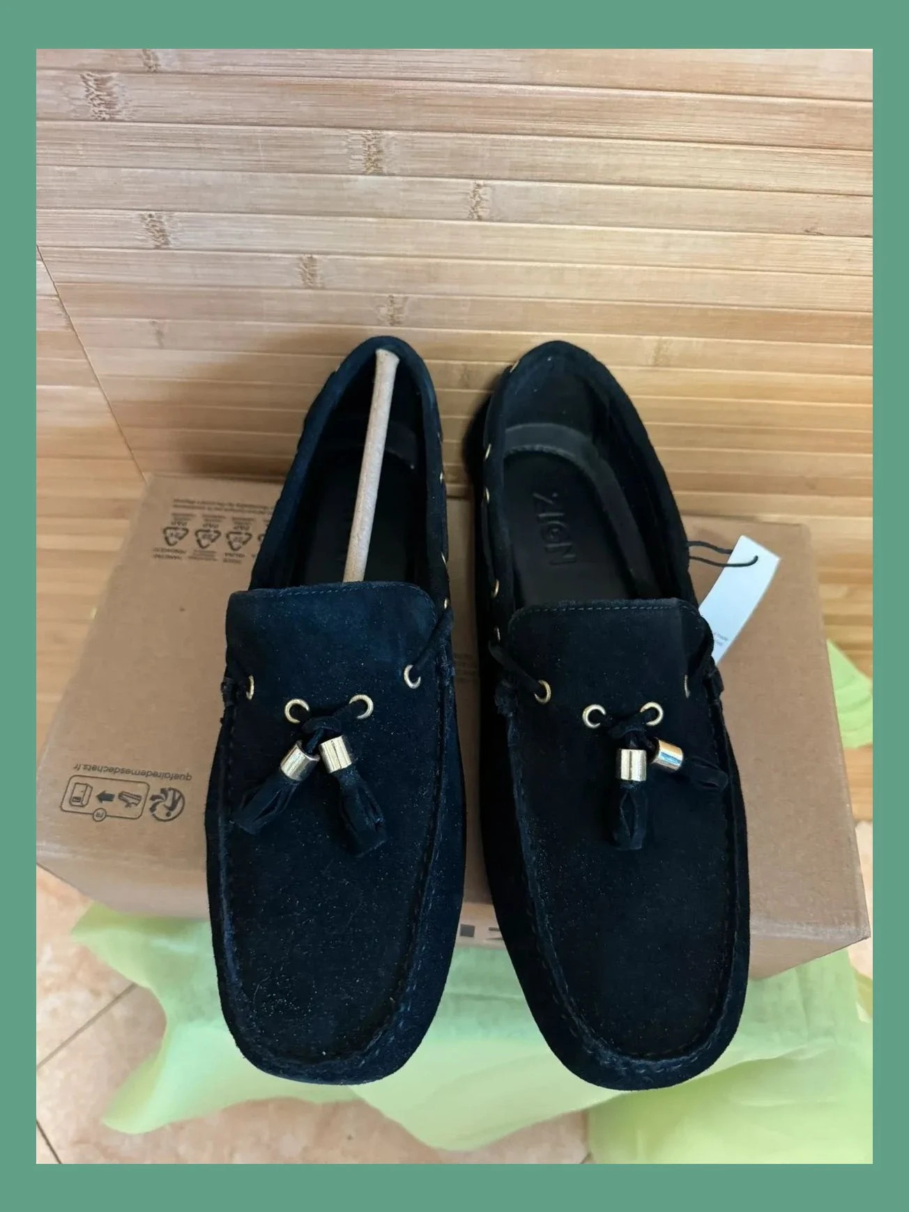 ZIGN flats for men in black. Made of ante. Sin usar. Size 43 EU 😍 – Zign – taille 43 3