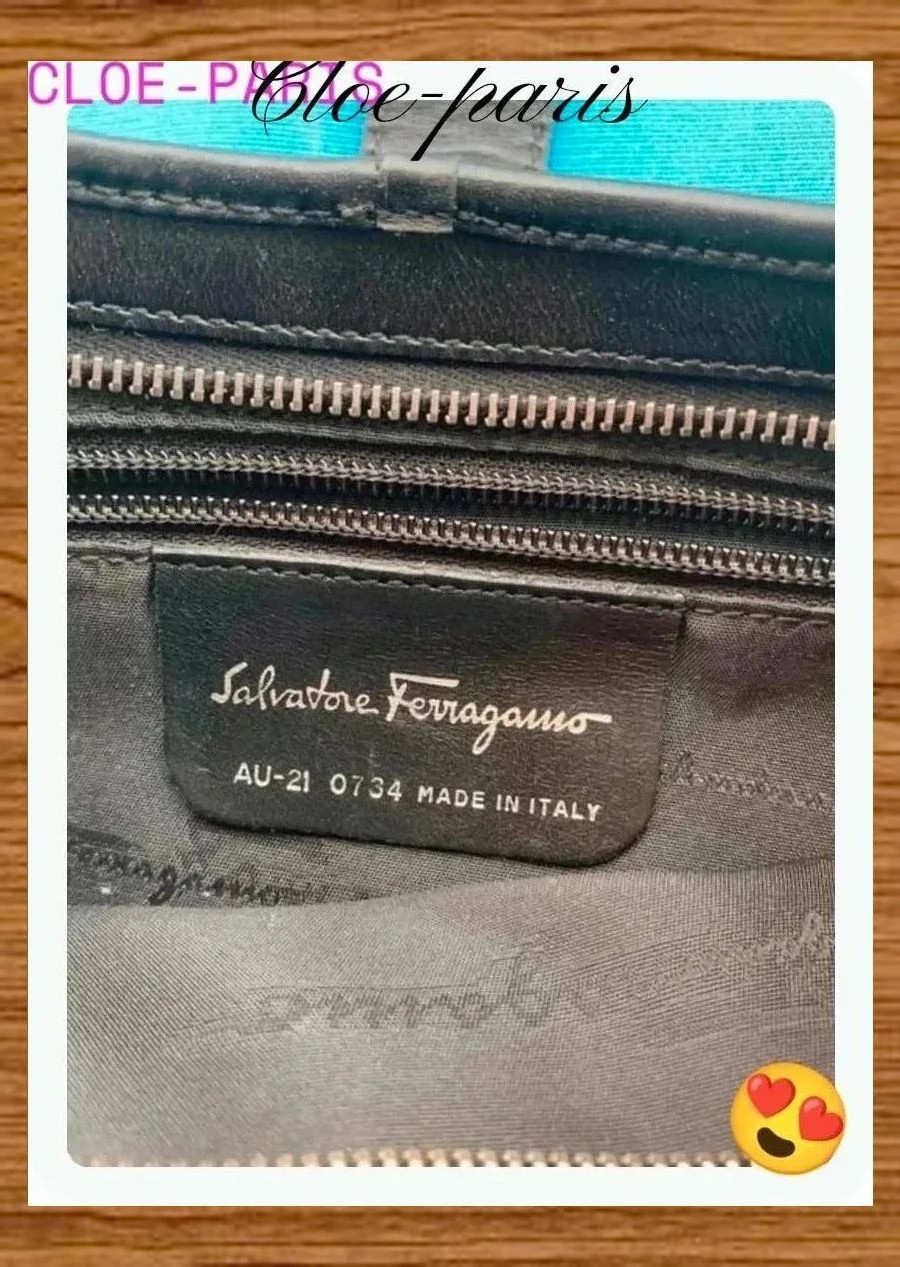 Bolso de mano vintage lona y piel , de Salvatore Ferragamo 😍 – Salvatore Ferragamo 5