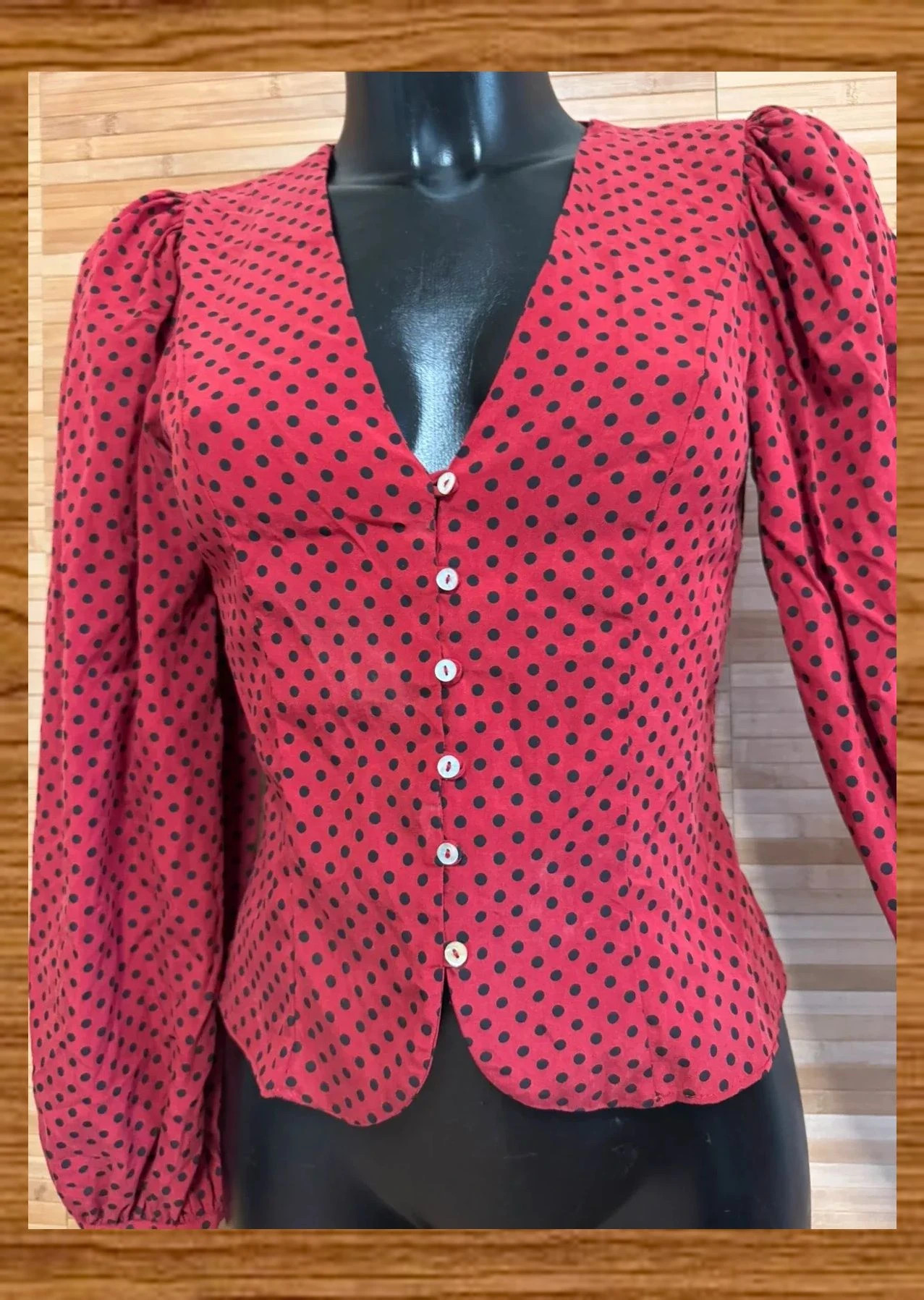Divina blusa lunares con mangas anchas de Zara , talla XS 😍 – Zara – taille XS / 34 / 6 3