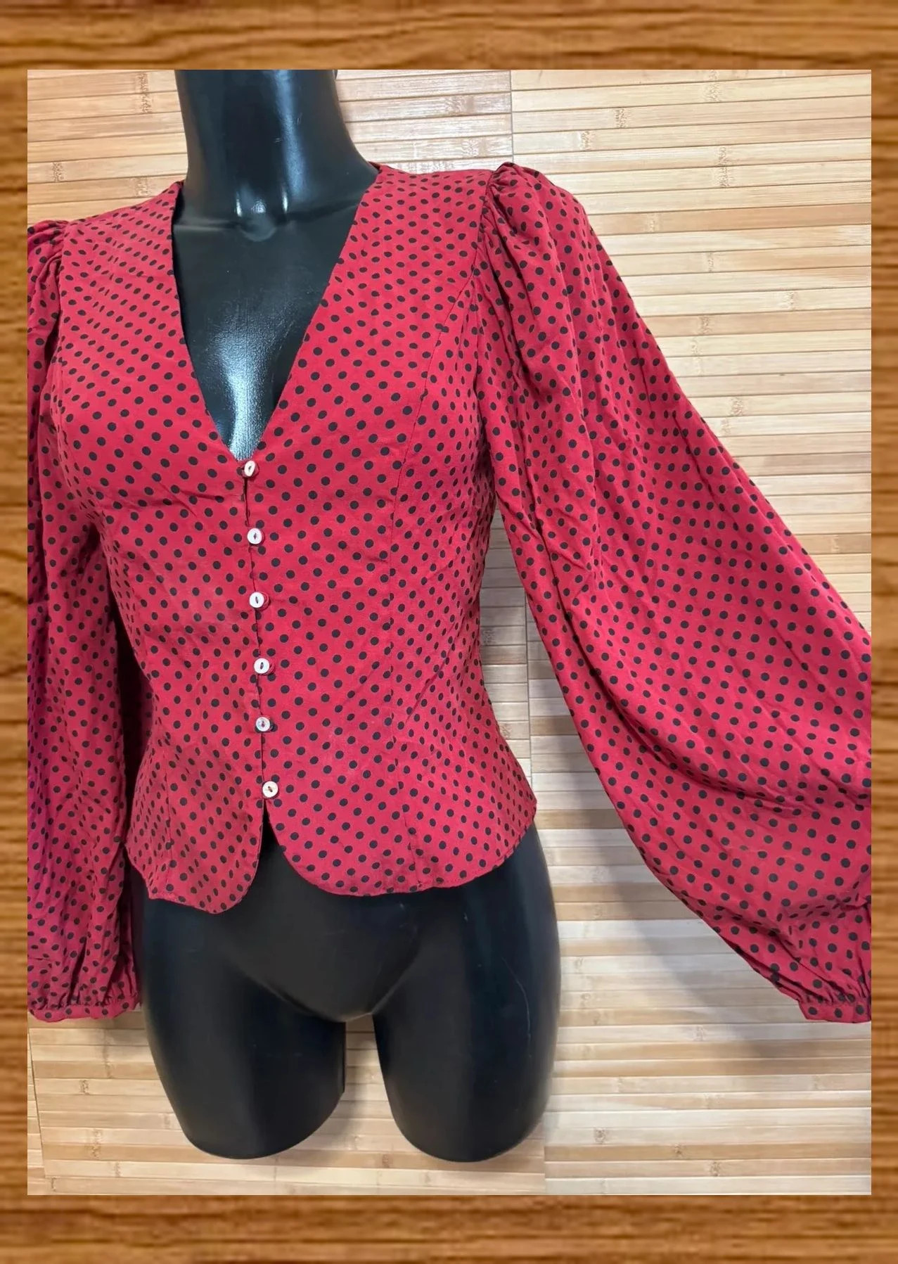 Divina blusa lunares con mangas anchas de Zara , talla XS 😍 – Zara – taille XS / 34 / 6 2