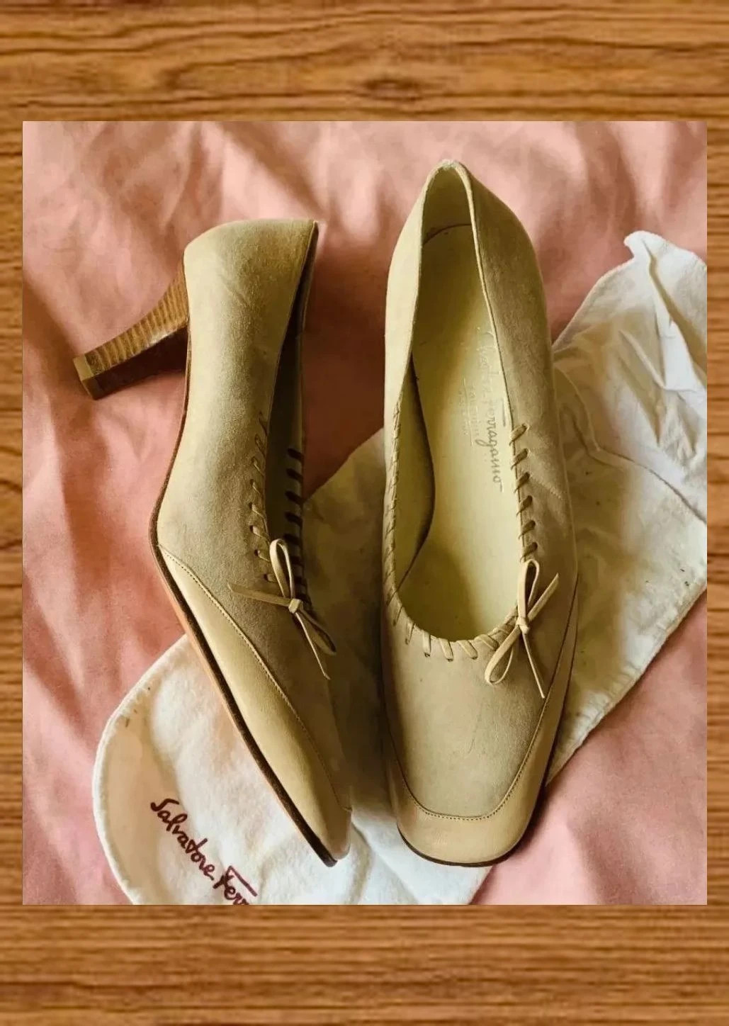 Tacones ante y piel, usados una vez en interior. Impecables, muy cómodos 😍 – Salvatore Ferragamo – taille 40.5 2