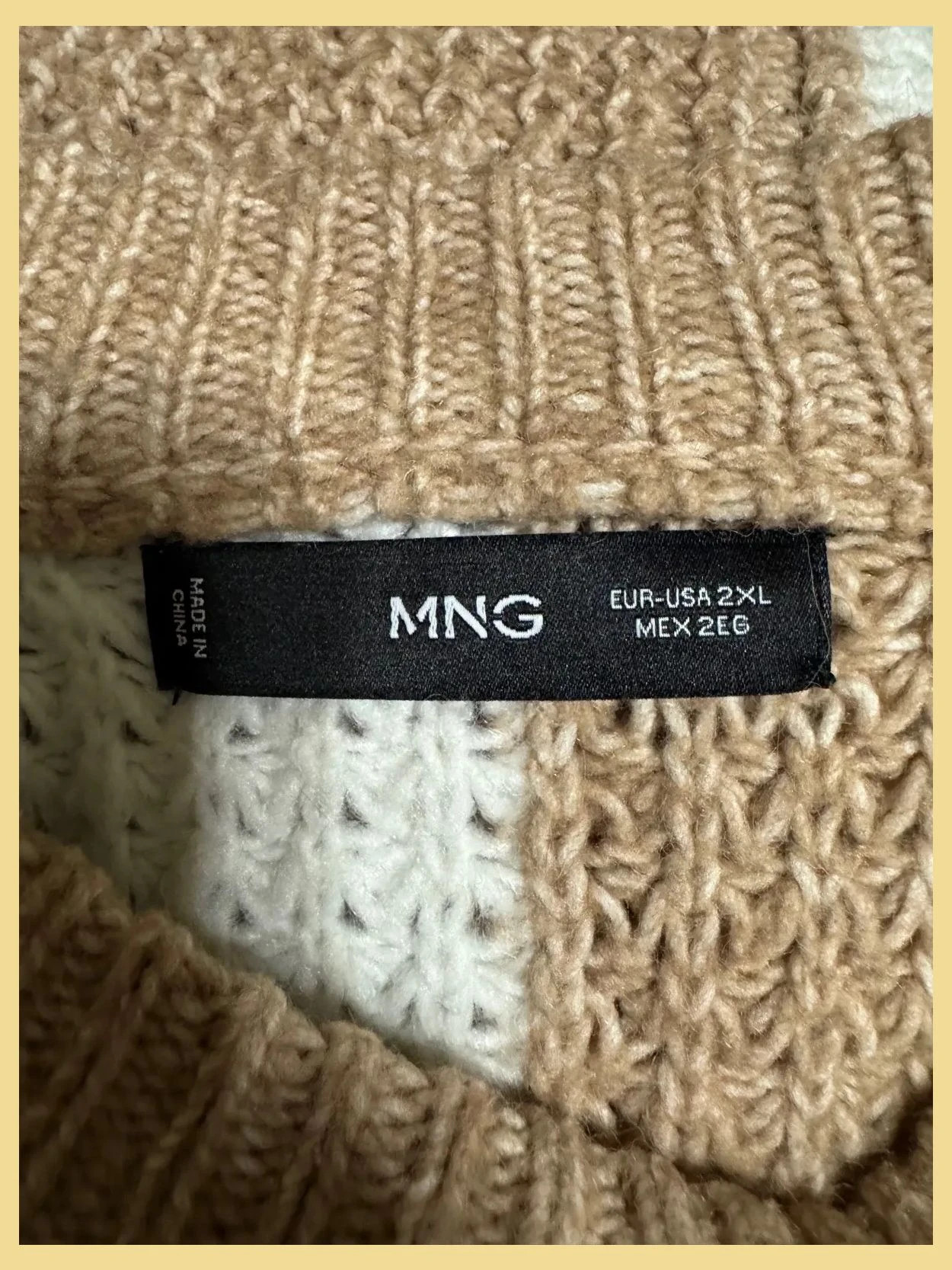 Divino jersey bicolor de mango , talla XXL 😍 – Mango – taille XXL / 44 / 16 5