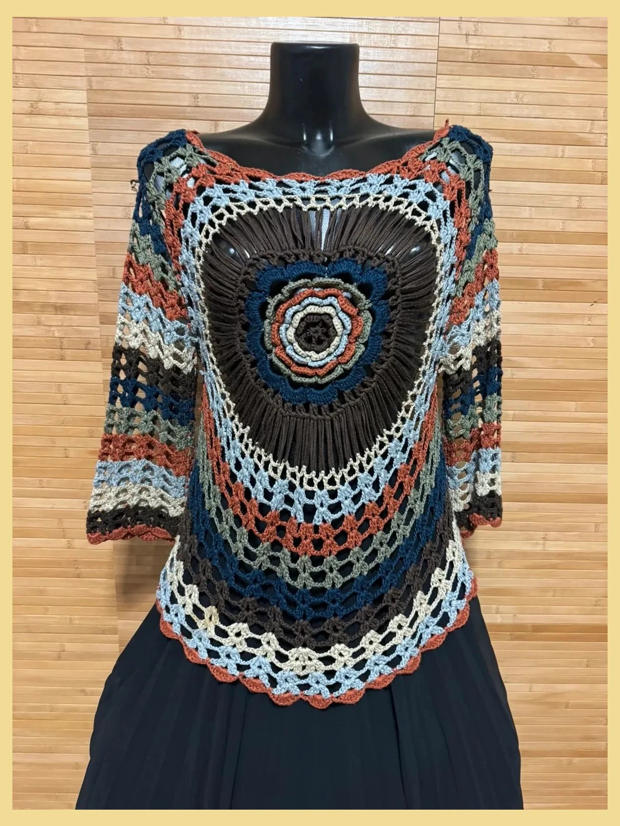 Divino jersey crochet vintage talla única 😍