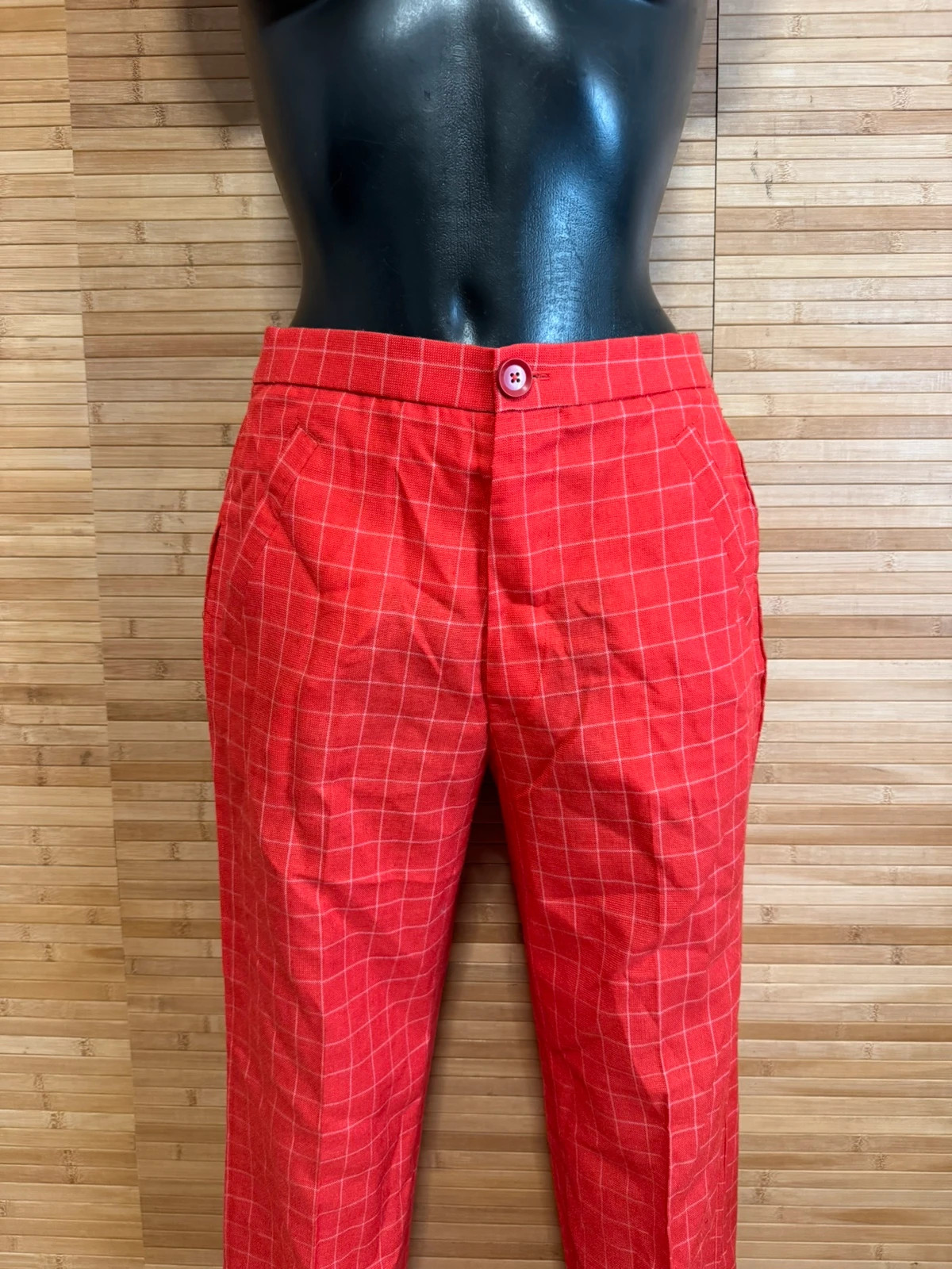 Pantalones rojos cuadros vintage talla 38 😍 – Vintage – taille M / 38 / 10 3