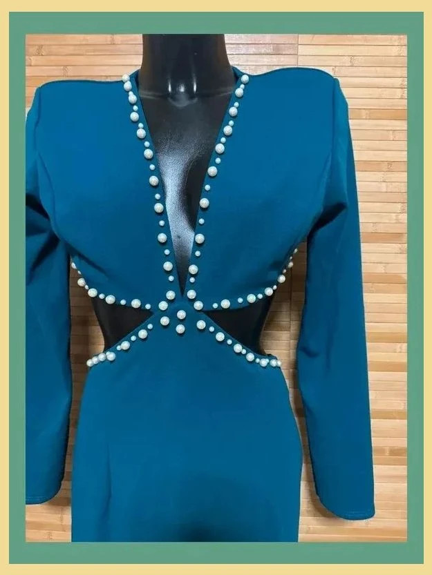 Divino vestido largo para fiesta , talla única para M , tela elástica 😍 – La Boutique – taille Taille unique 4