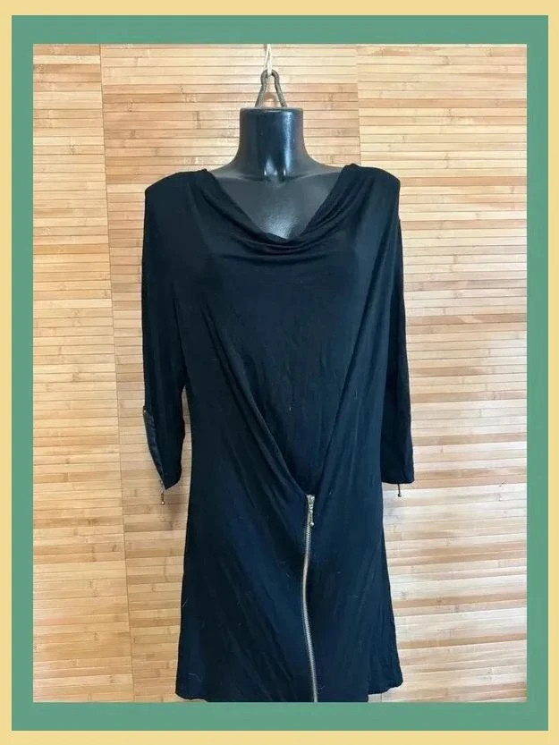 Divino vestido negro tela viscosa elástica de marca Femme talla 42 😍 – Femme – taille XL / 42 / 14 3