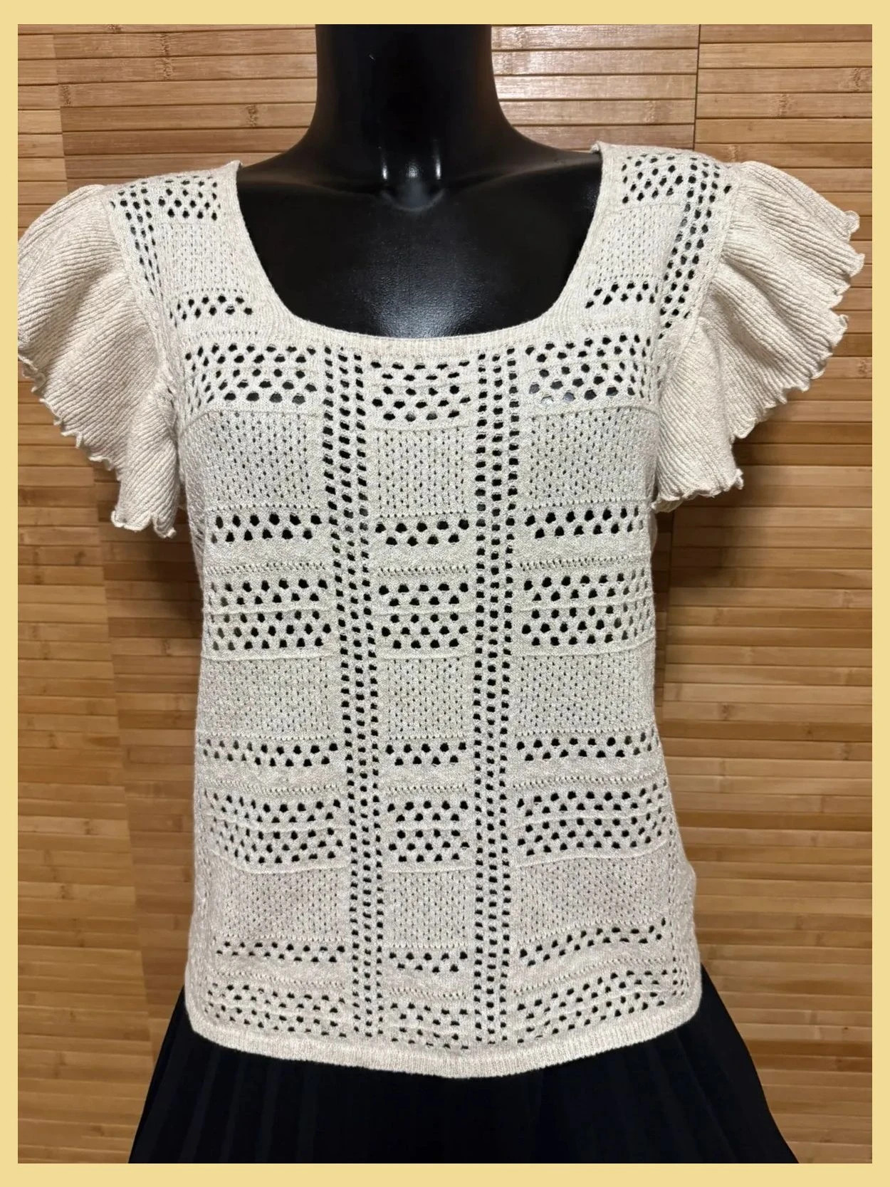 Divina blusa punto crochet de uterque talla M 😍 – Uterqüe – taille M / 38 / 10 2