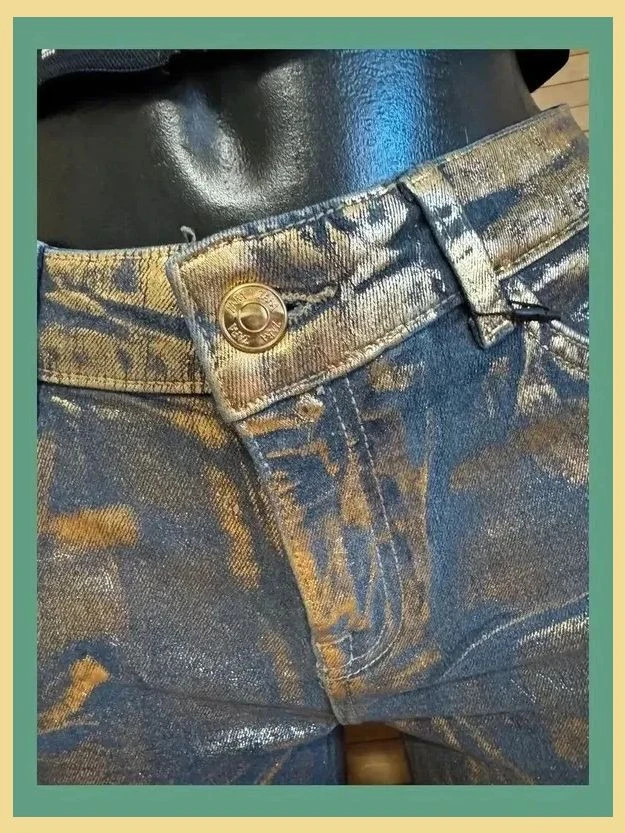 Divino vaquero pitillo metalizado de Zara , talla 36 , elástico 😍 – Zara – taille S / 36 / 8 4