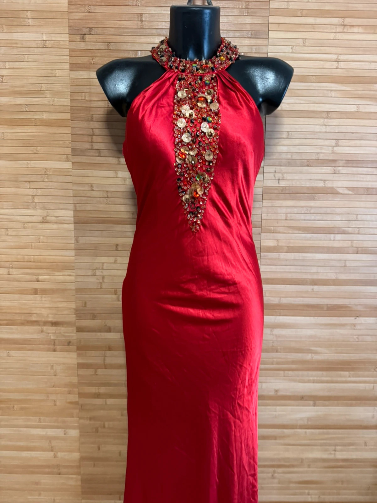 Espectacular vestido fiesta tela satinada tacto seda talla 36 😍 – lauren cole – taille S / 36 / 8 3