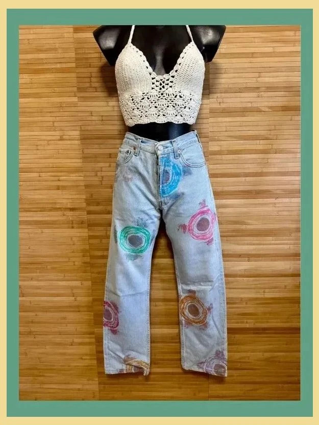 Espectacular vaquero vintage Levis costumizado , talla 38 😍