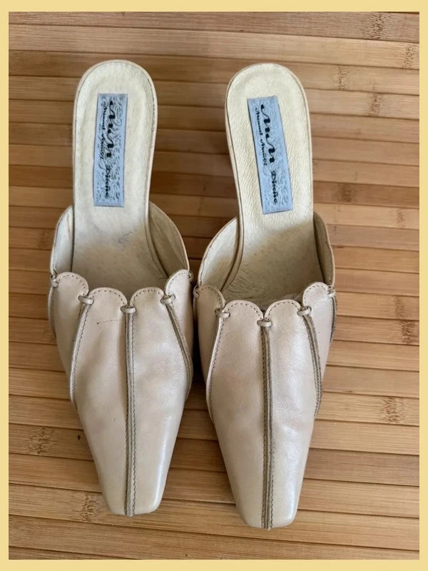 Divinos mules piel vintage fabricados en España , número 40 😍 – Vintage – taille 40 4