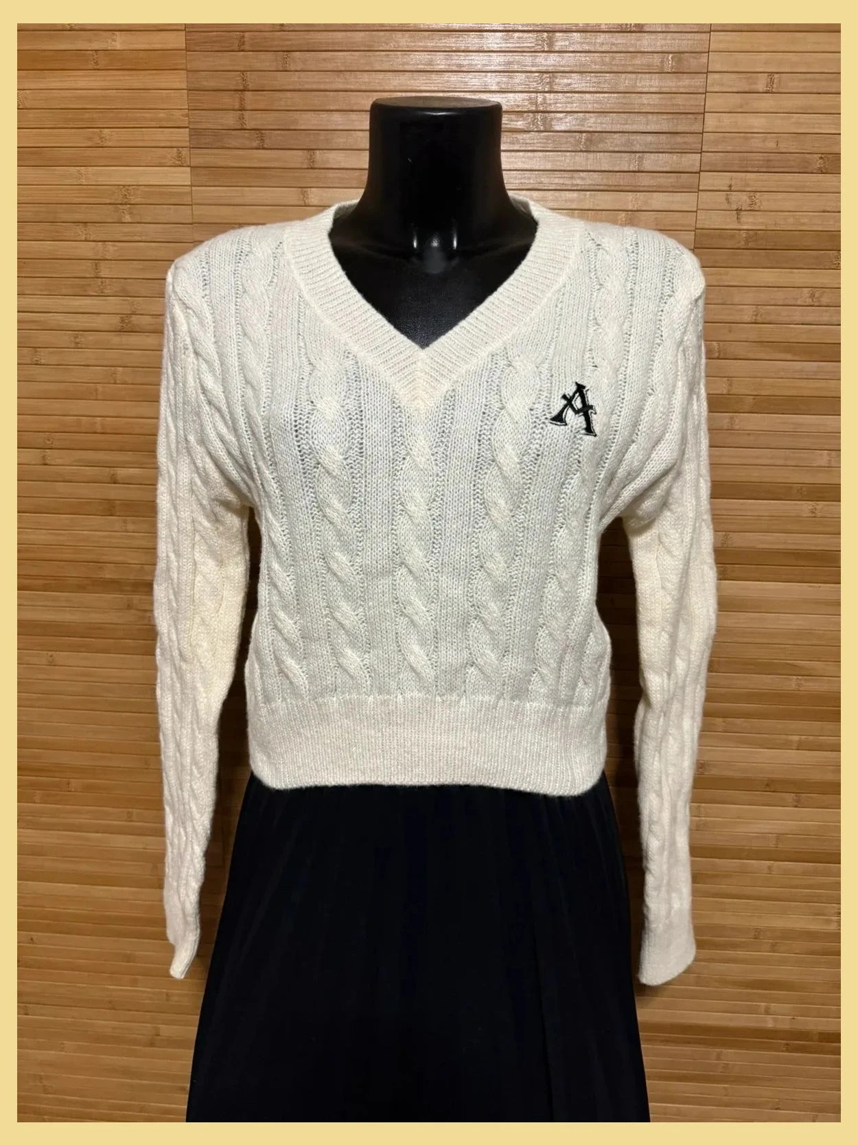 Jersey punto color crema talla única 😍