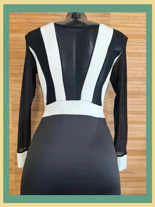 Elegante vestido elástico bicolor con transparencias, talla S 😍 – Moda Italia – taille S / 36 / 8 4