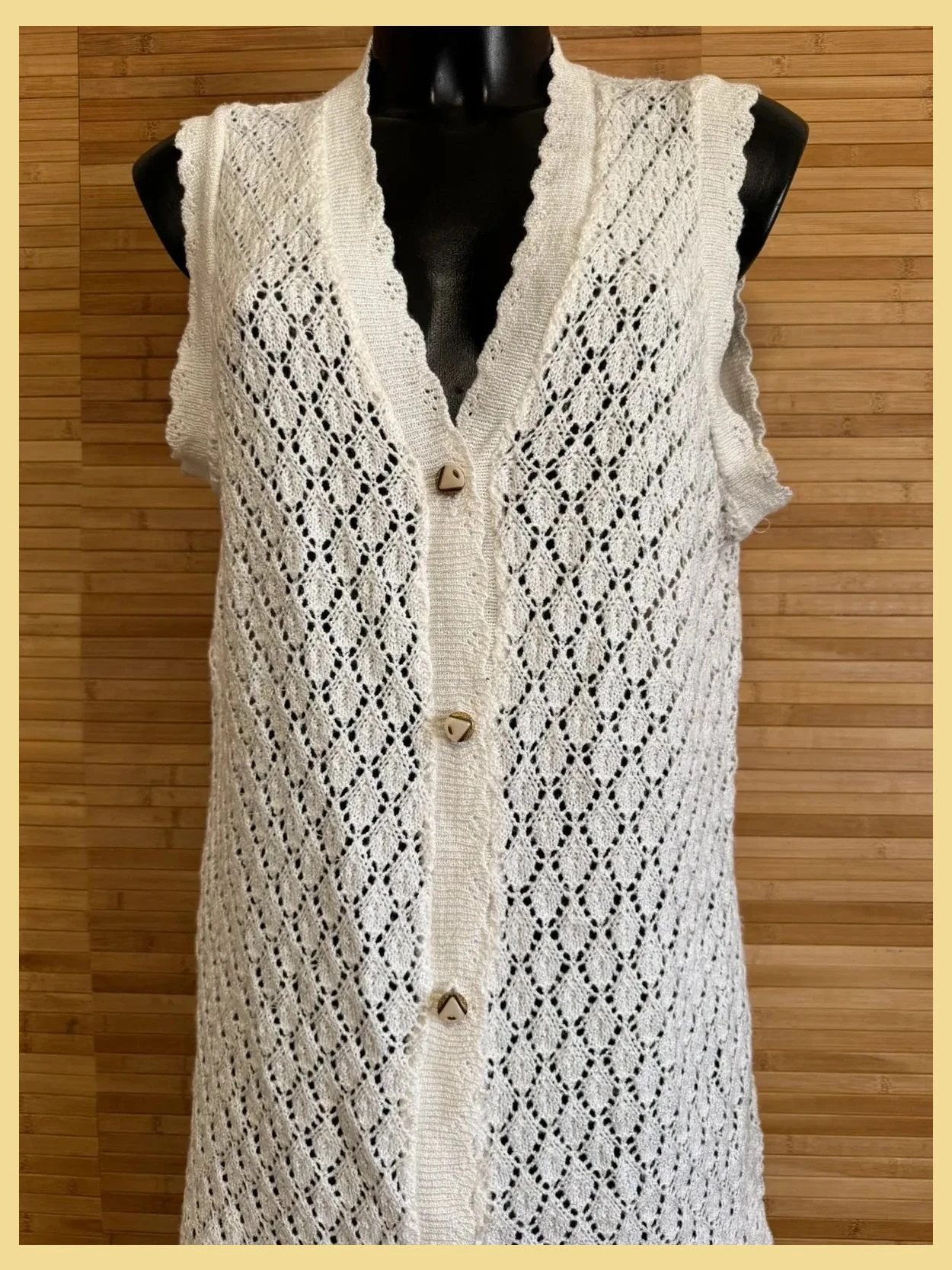 Divino chaleco crochet color blanco talla única 😍 – Destiny – taille Taille unique 3