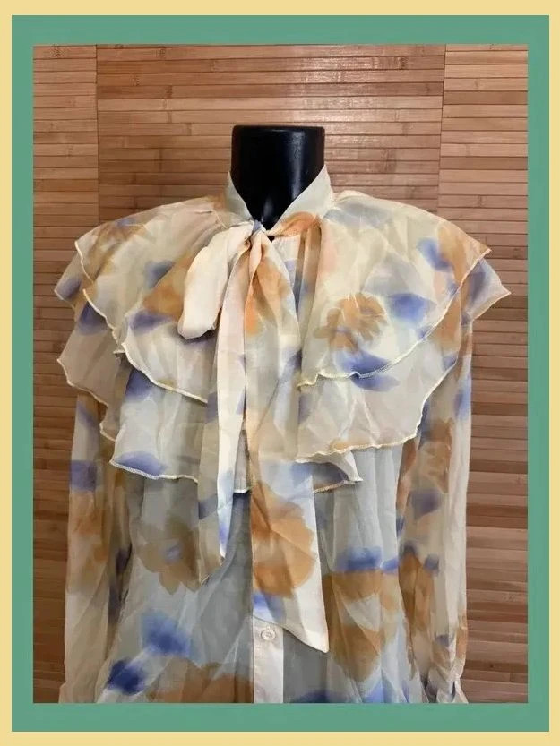 Divina blusa volantes talla única para L/ XL 😍 – Vintage – taille Taille unique 3