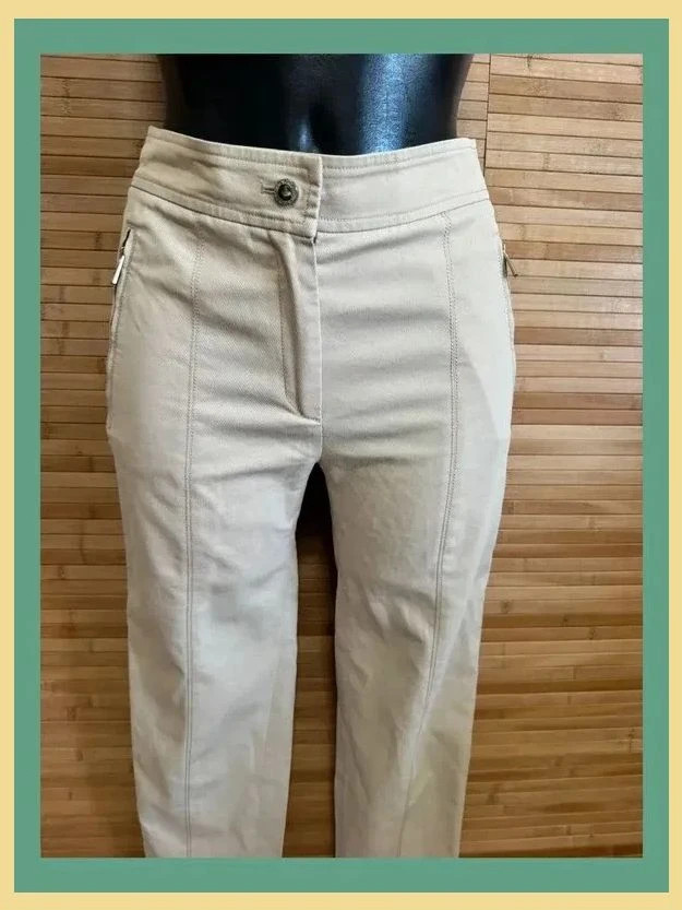 Pantalones pitillo color beige claro talla S 😍 – Carolina Herrera – taille S / 36 / 8 2