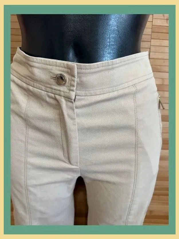 Pantalones pitillo color beige claro talla S 😍 – Carolina Herrera – taille S / 36 / 8 3