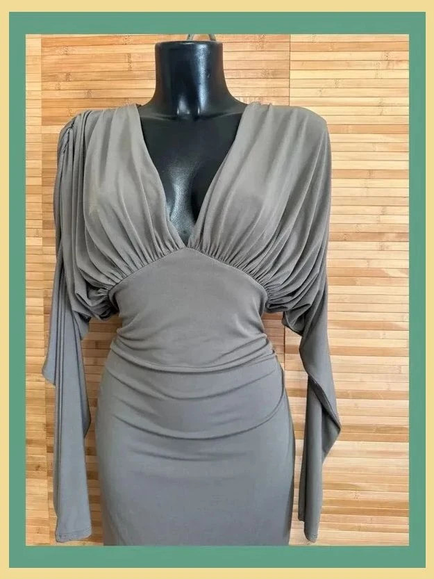 Espectacular vestido drapeado de Zara , elástico, talla L 😍 – Zara – taille L / 40 / 12 3