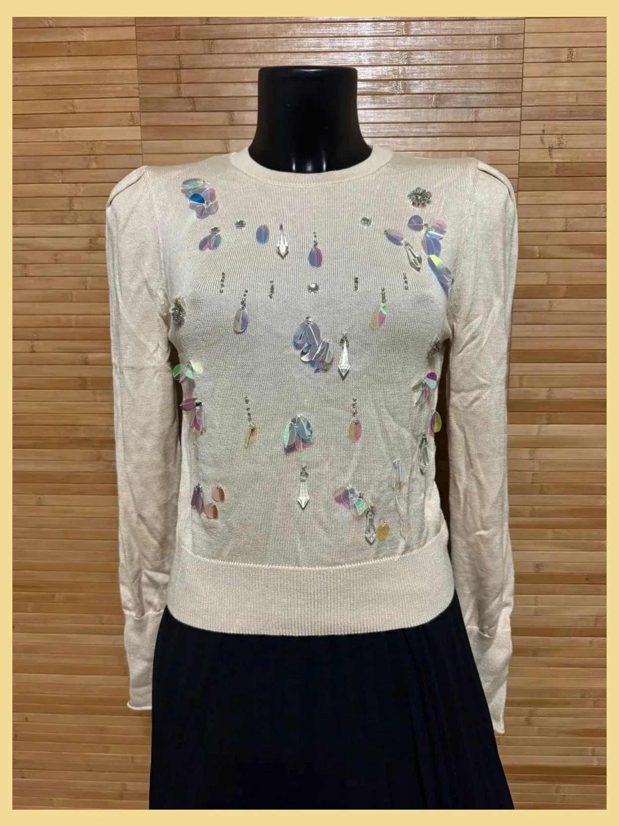 Jersey con lentejuelas y abalorios de topshop talla 42 😍