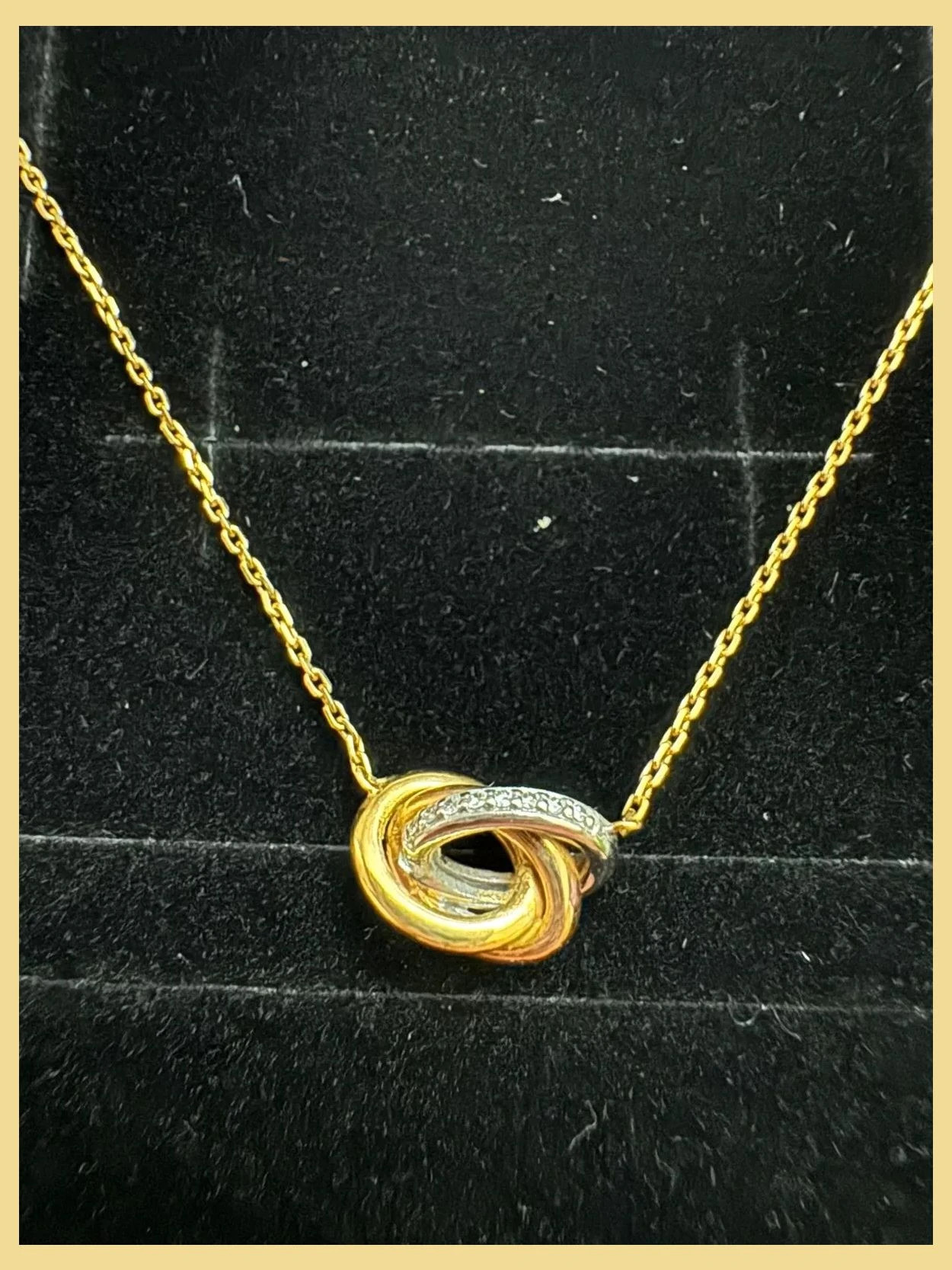 Espectacular collar oro 18k , 750 , nuevo , oro amarillo y blanco con diamantes 😍 – ORO 3