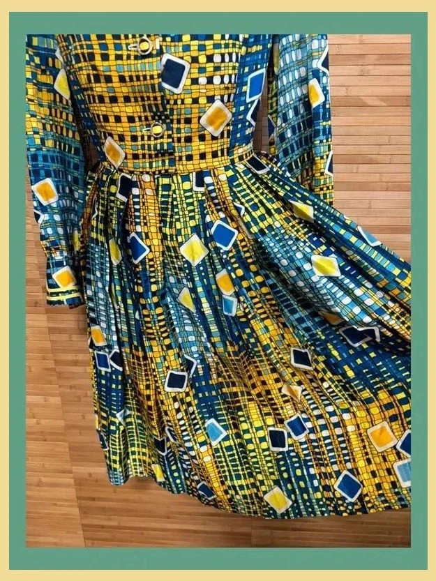 Vestido estampado vintage , talla 44 😍 – Vintage – taille XXL / 44 / 16 5