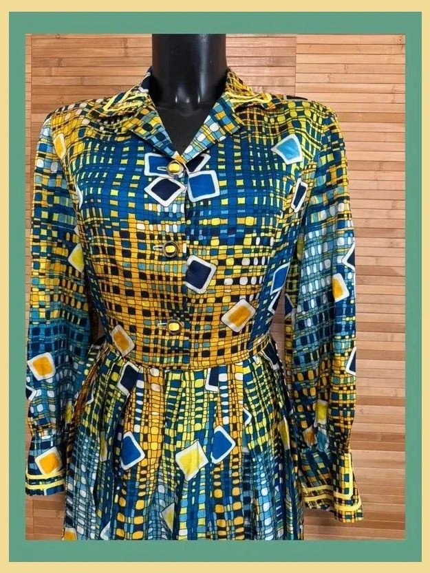 Vestido estampado vintage , talla 44 😍 – Vintage – taille XXL / 44 / 16 4
