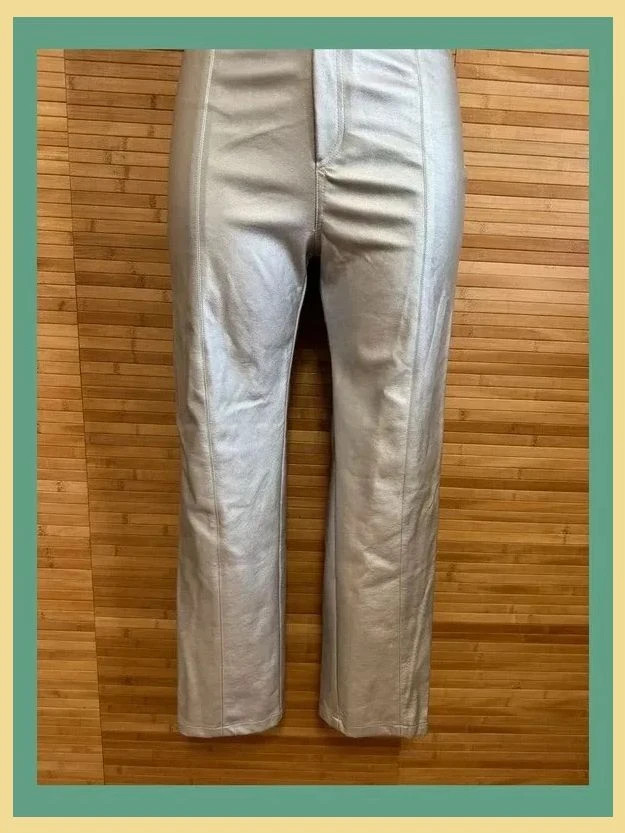Divino pantalón polipiel, plateado , marca Bimani talla 34 😍 – Bimani – taille XS / 34 / 6 2