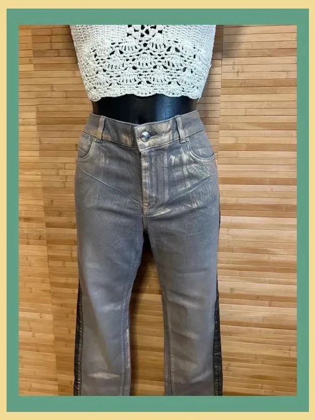 Divino vaquero metalizado de Karen Millen , talla 44 , elástico 😍 – Karen Millen – taille XXL / 44 / 16 3