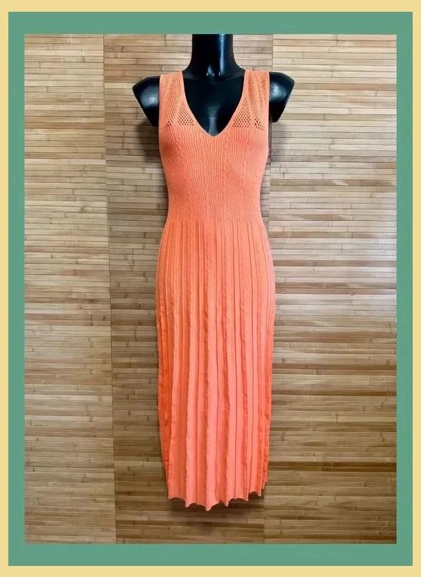 Espectacular vestido midi punto de marca Kenzo , talla S , elástico 😍