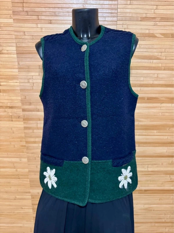 Espectacular chaleco lana virgen 100% , vintage 😍 – sheiber Austria – taille L / 40 / 12