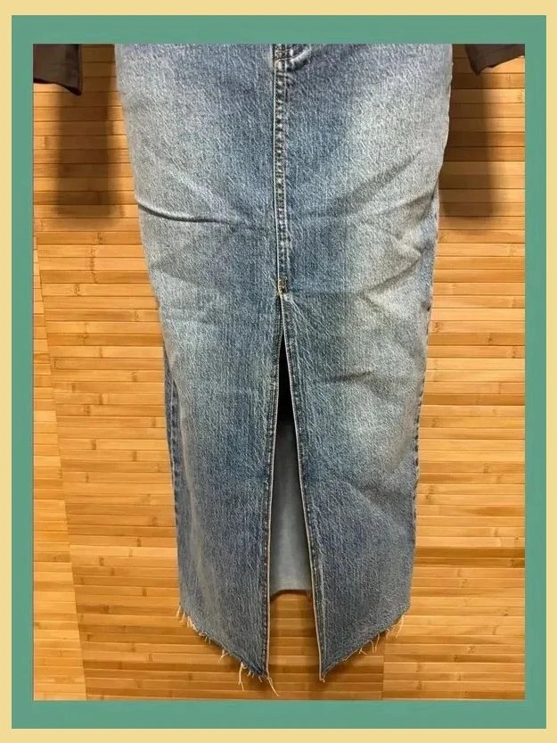 Falda larga vaquera de Stradivarius, talla 36 😍 – Stradivarius – taille S / 36 / 8 3